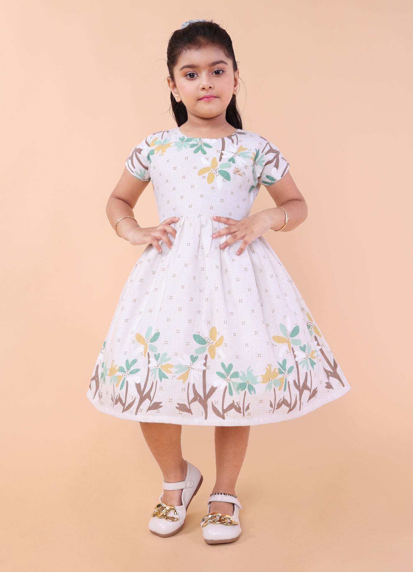Unique Print Linen Dress