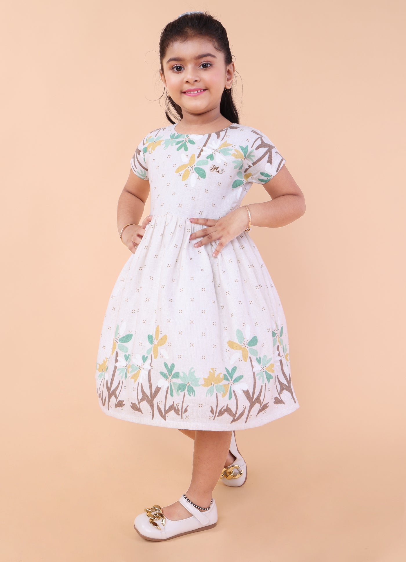 Unique Print Linen Dress