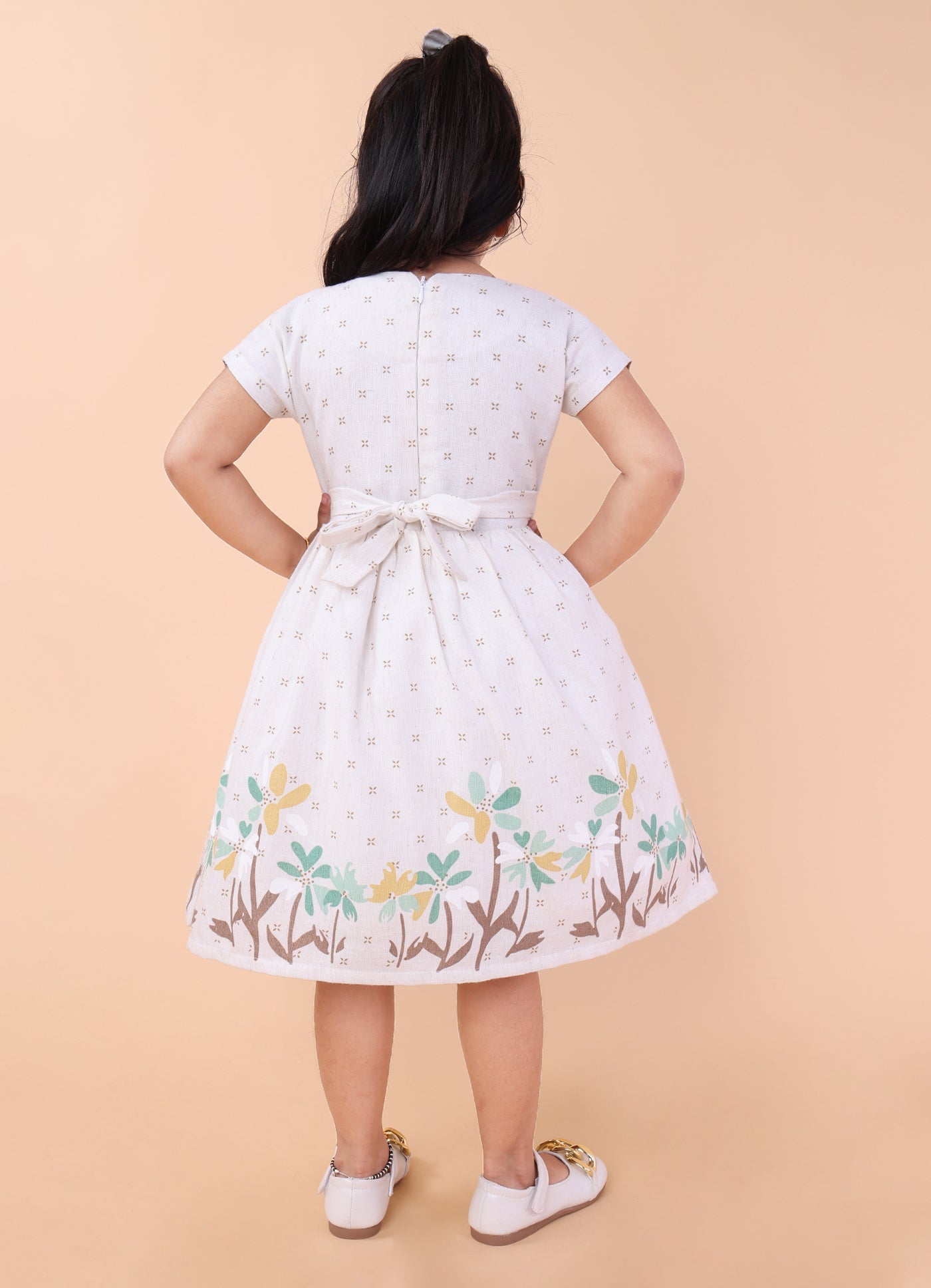 Unique Print Linen Dress