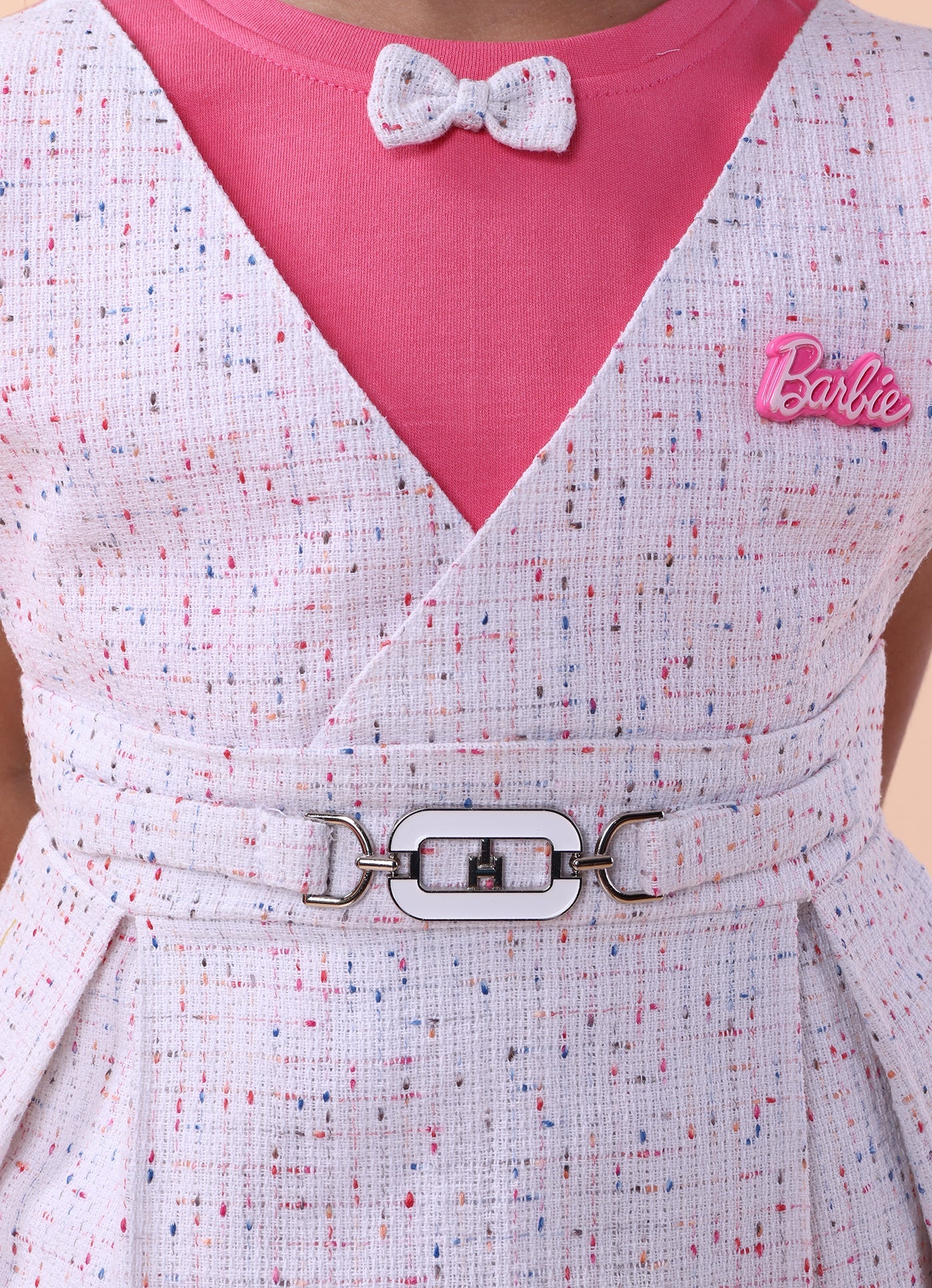 Tweed Dungaree Style Dress