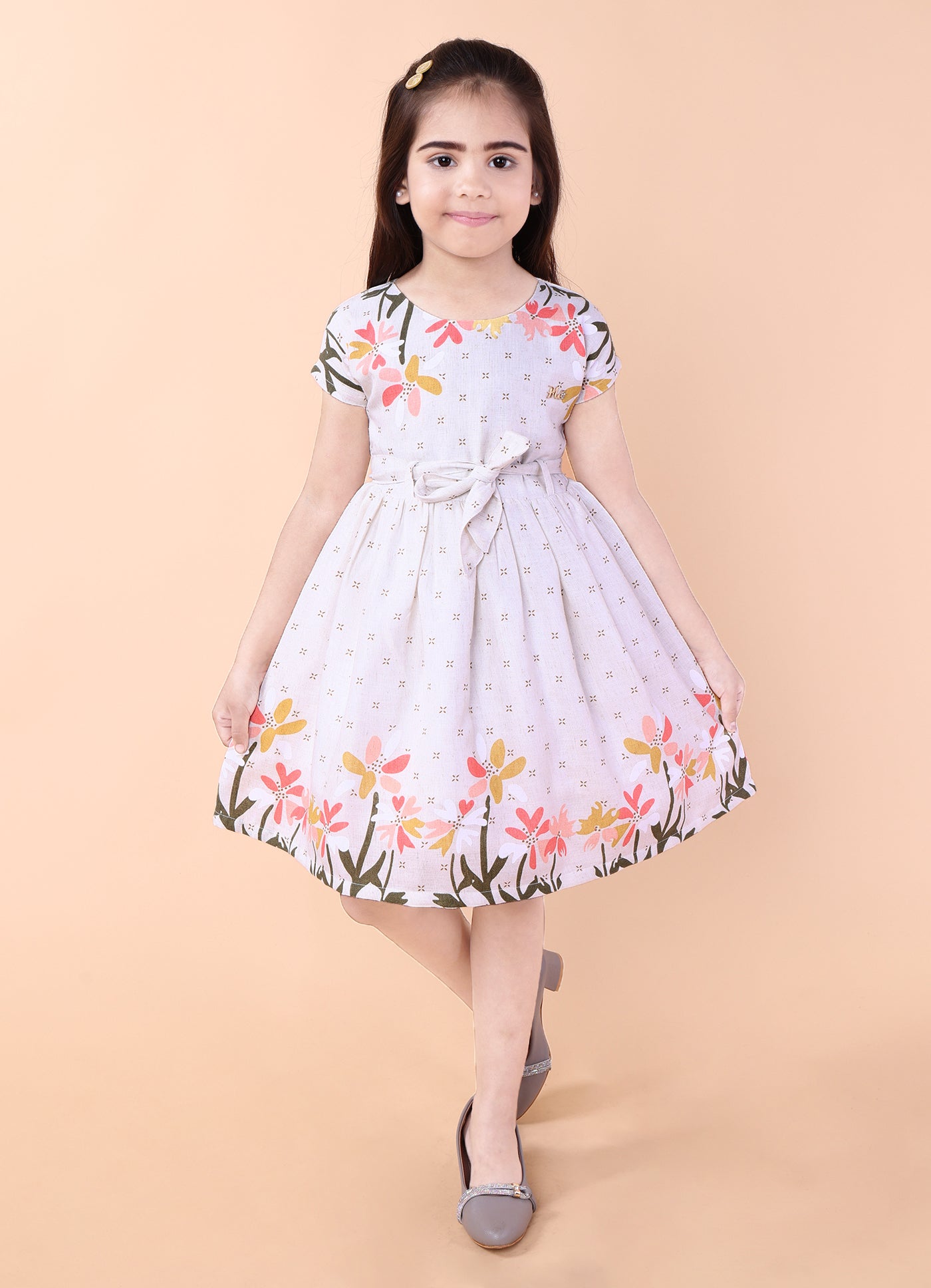 Unique Print Linen Dress