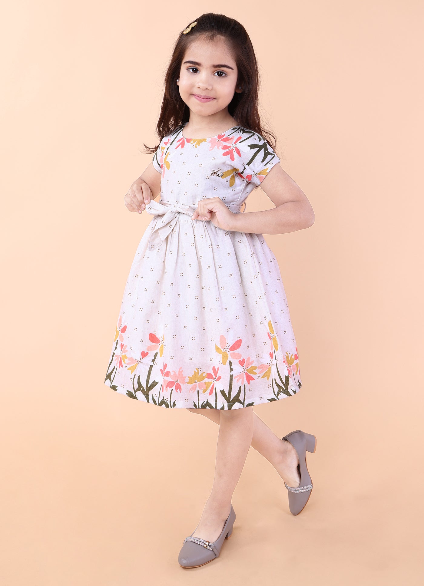 Unique Print Linen Dress