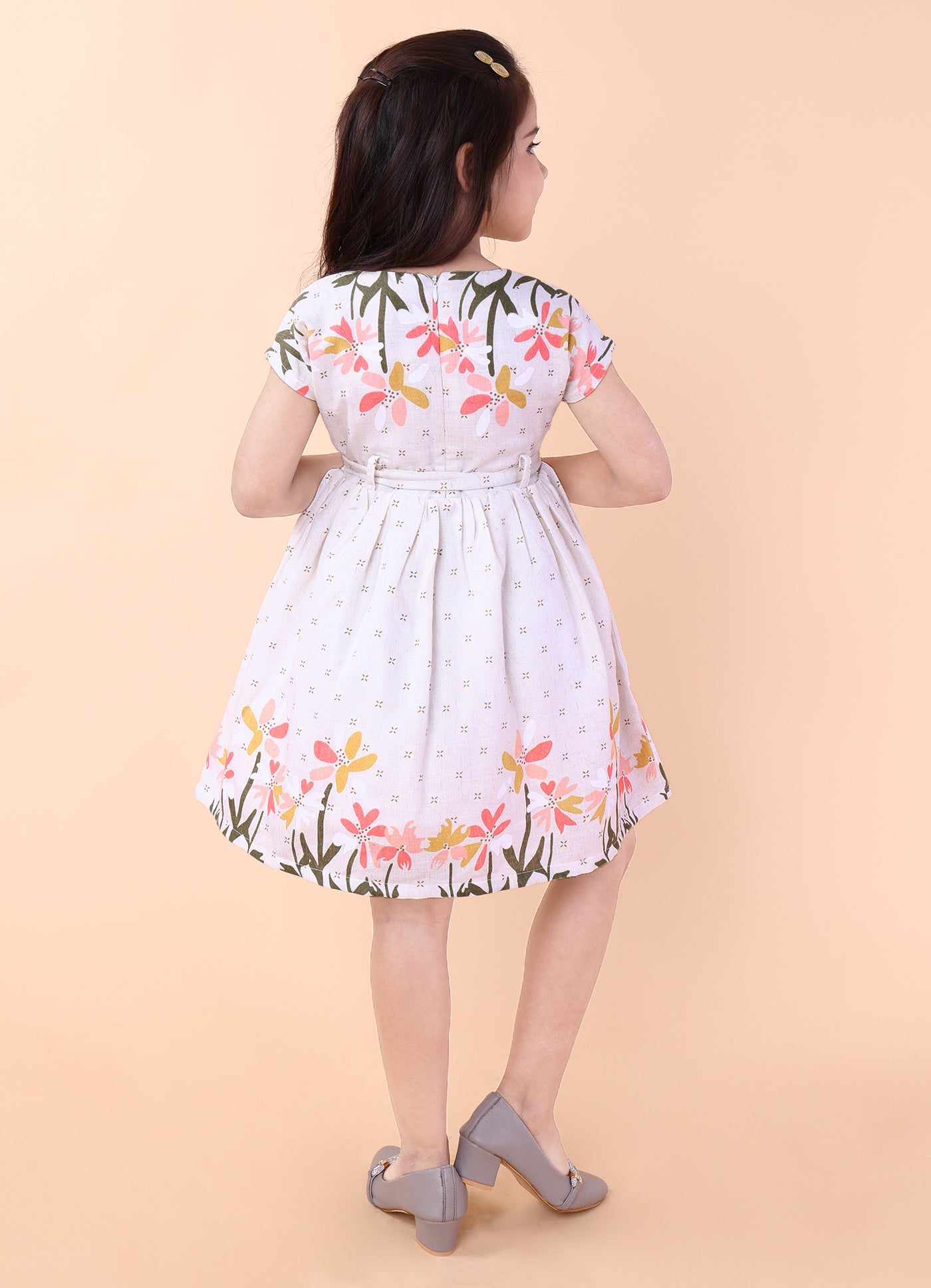 Unique Print Linen Dress