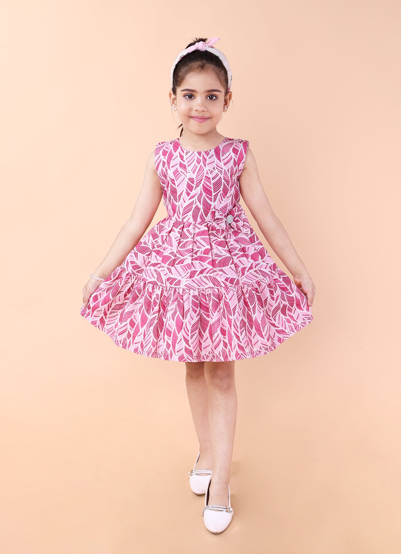 Abstract Print Party Dress