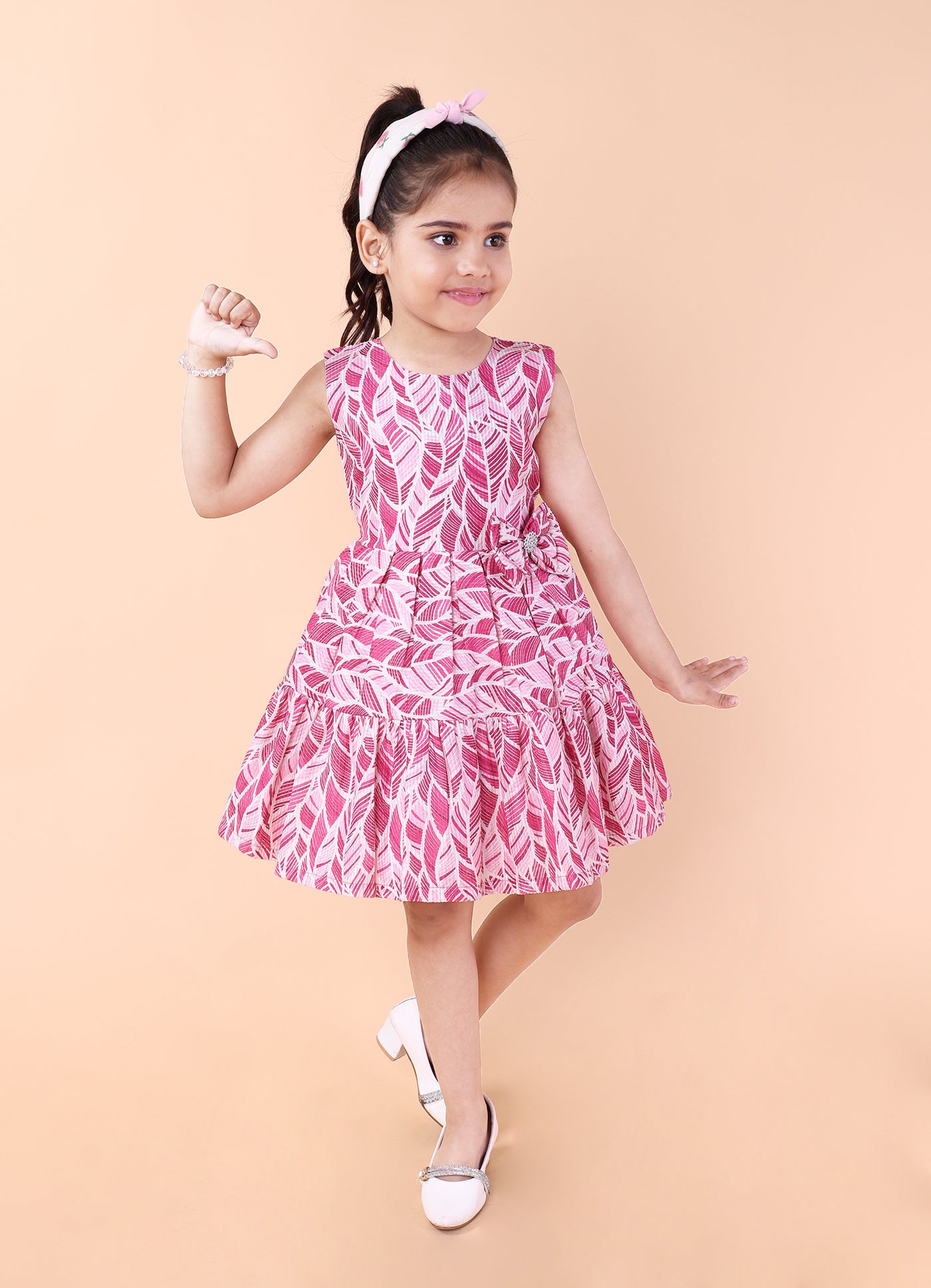 Abstract Print Party Dress
