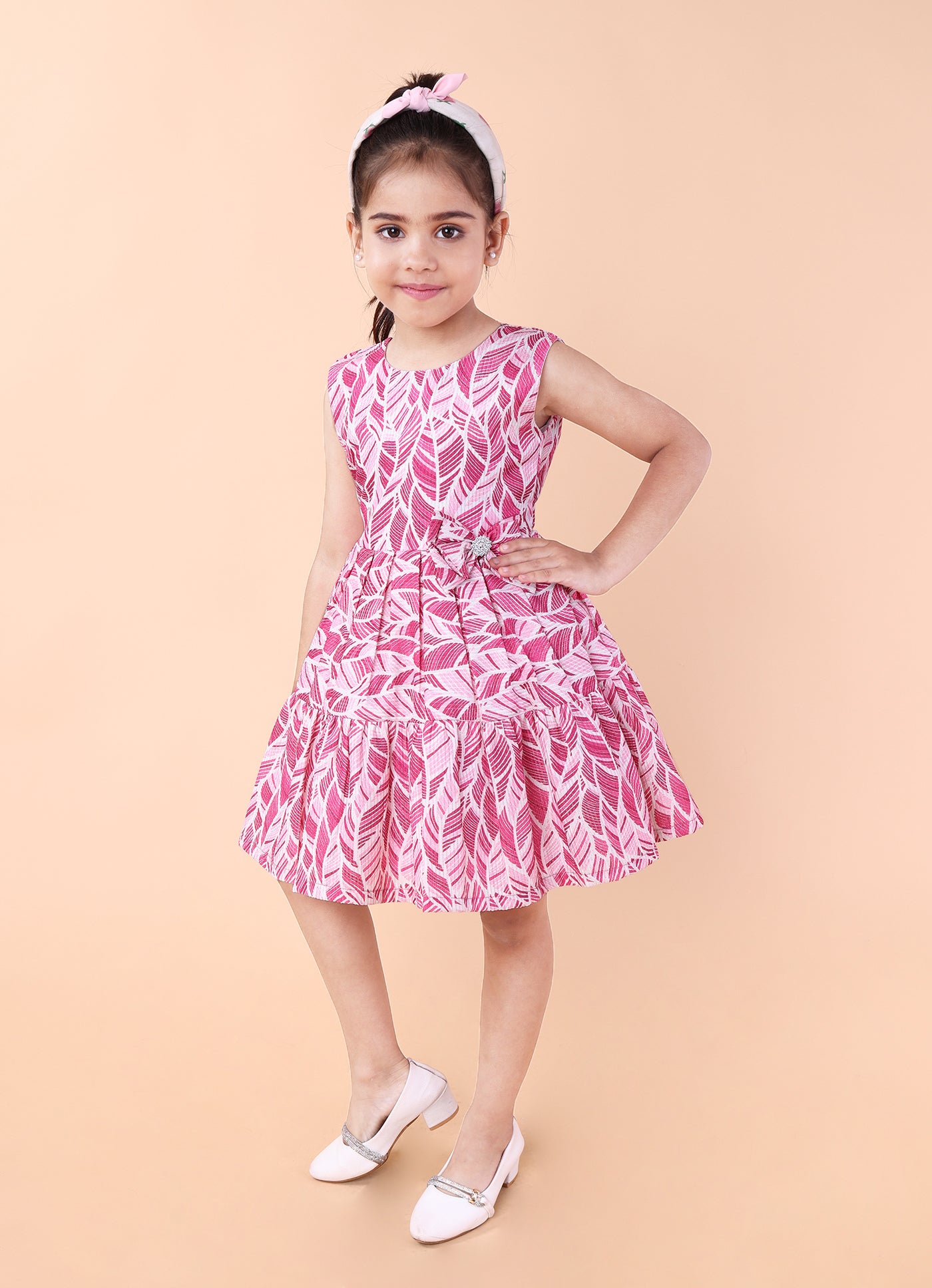 Abstract Print Party Dress