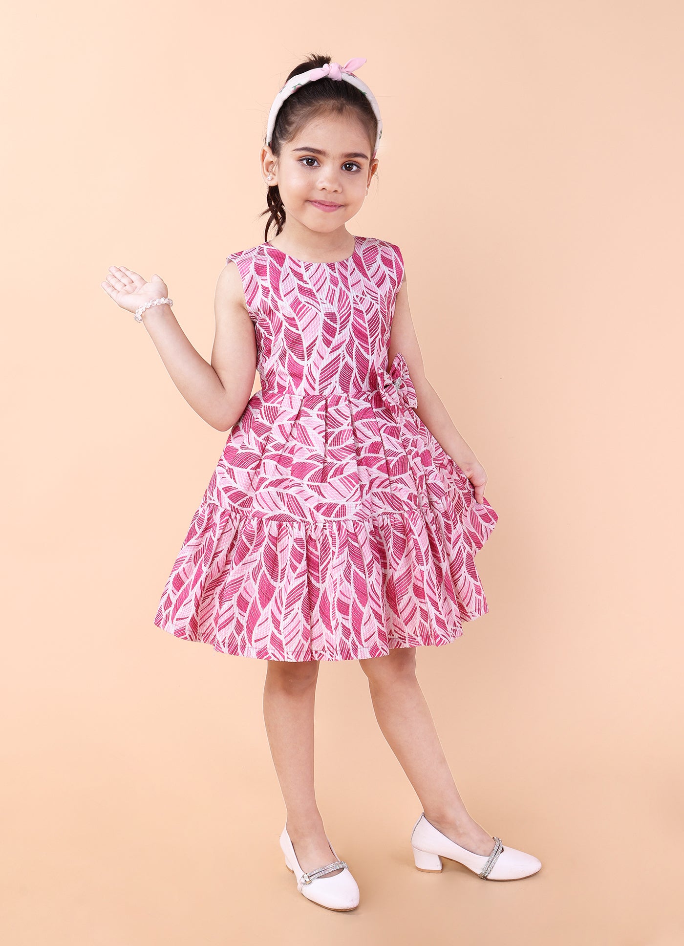 Abstract Print Party Dress