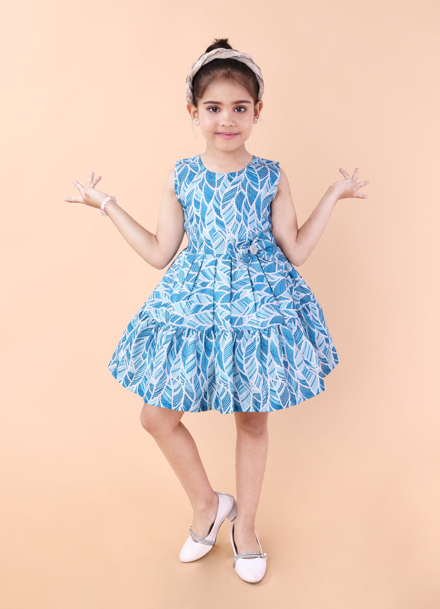Abstract Print Party Dress