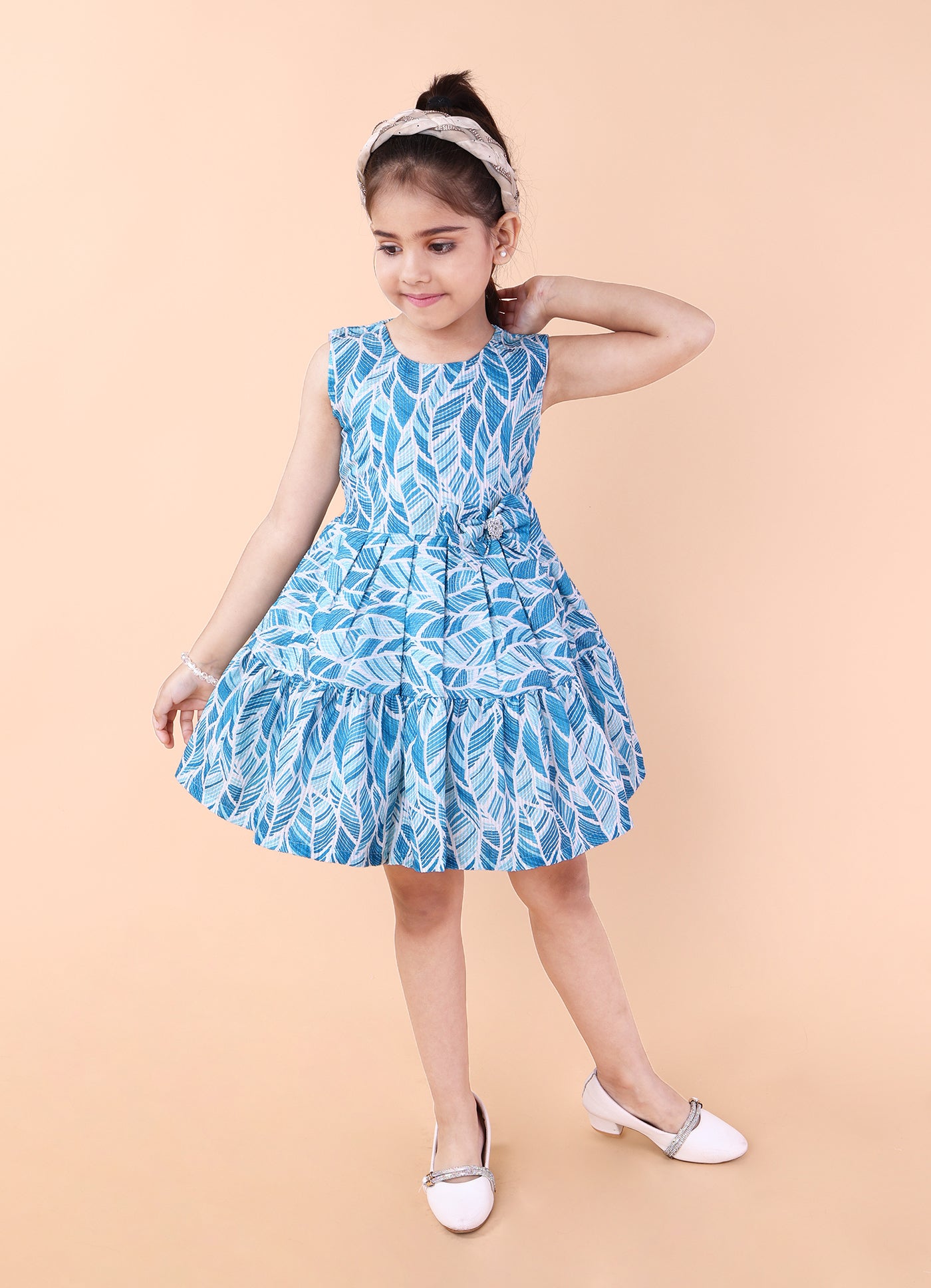 Abstract Print Party Dress