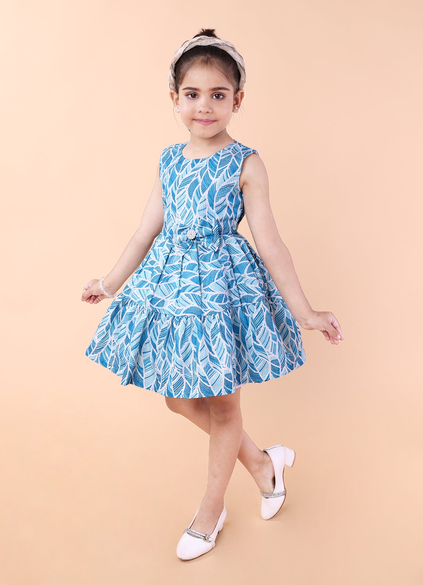 Abstract Print Party Dress