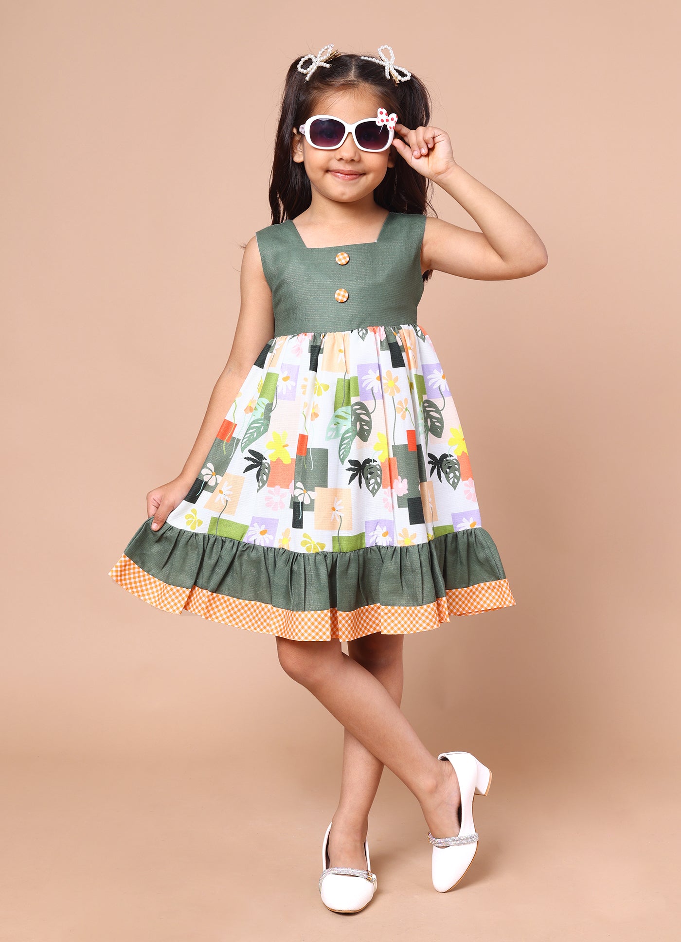 Patchwork Printed Dress