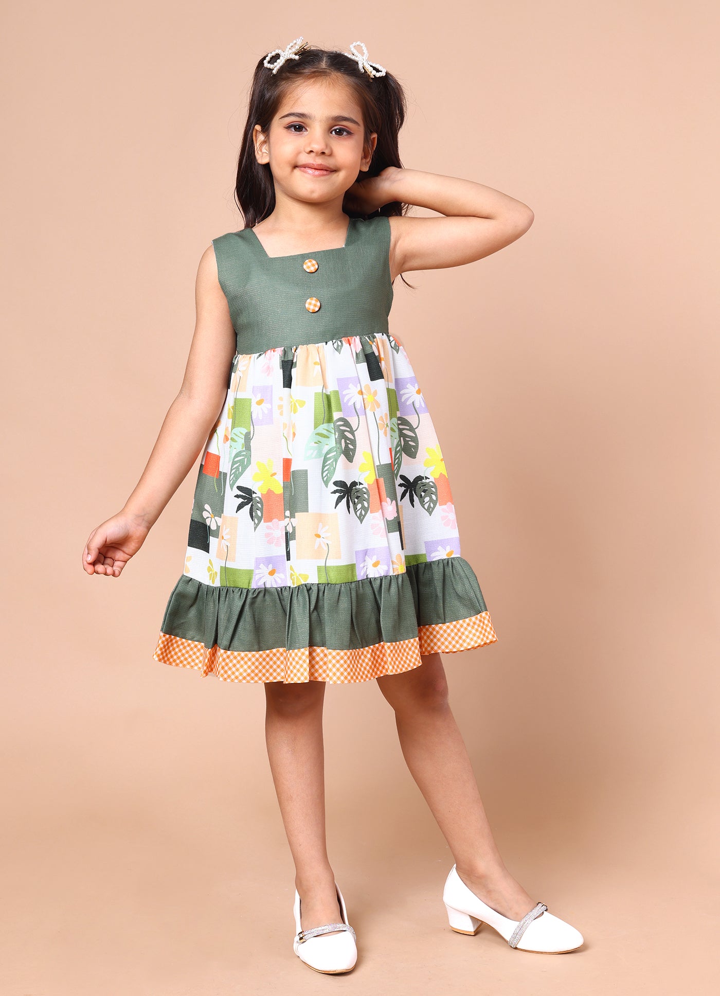 Patchwork Printed Dress