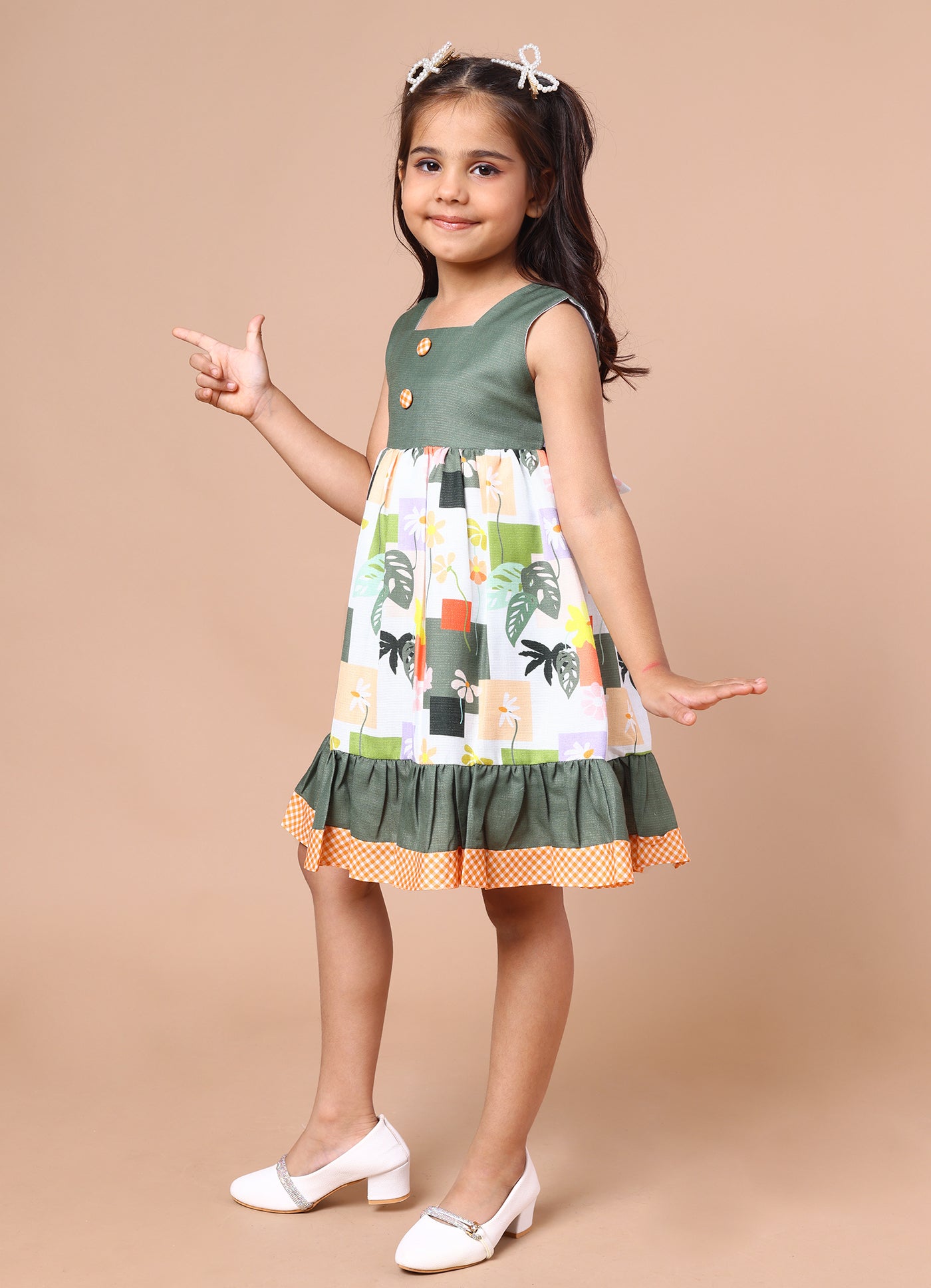 Patchwork Printed Dress