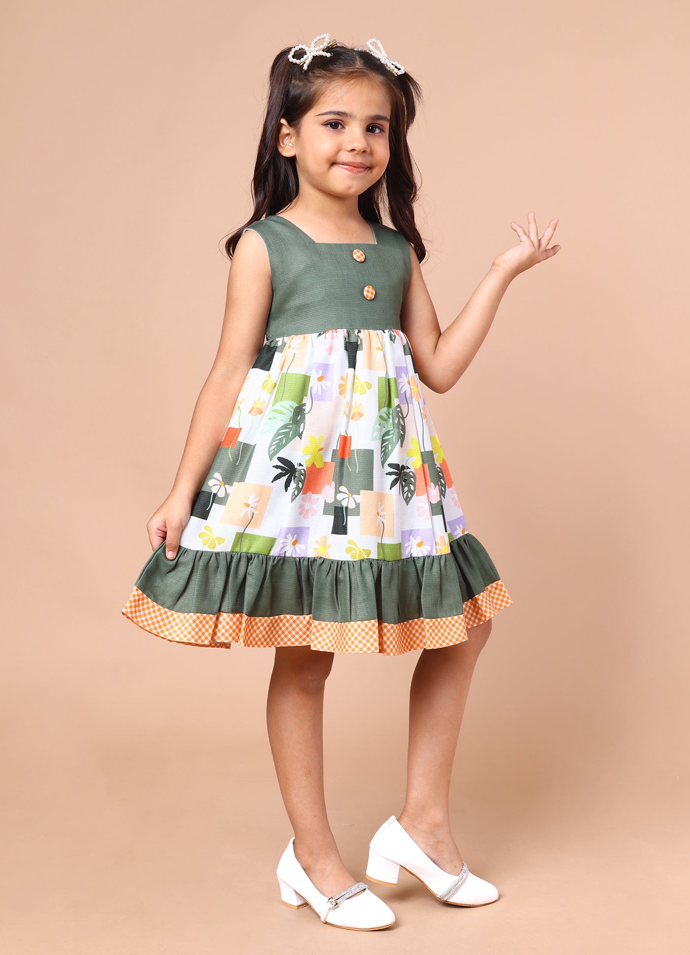 Patchwork Printed Dress