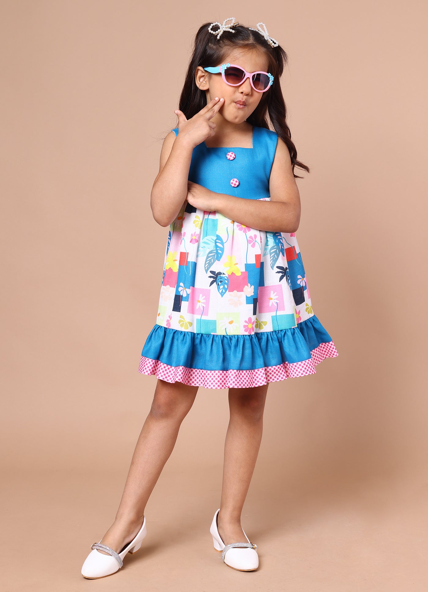 Patchwork Printed Dress