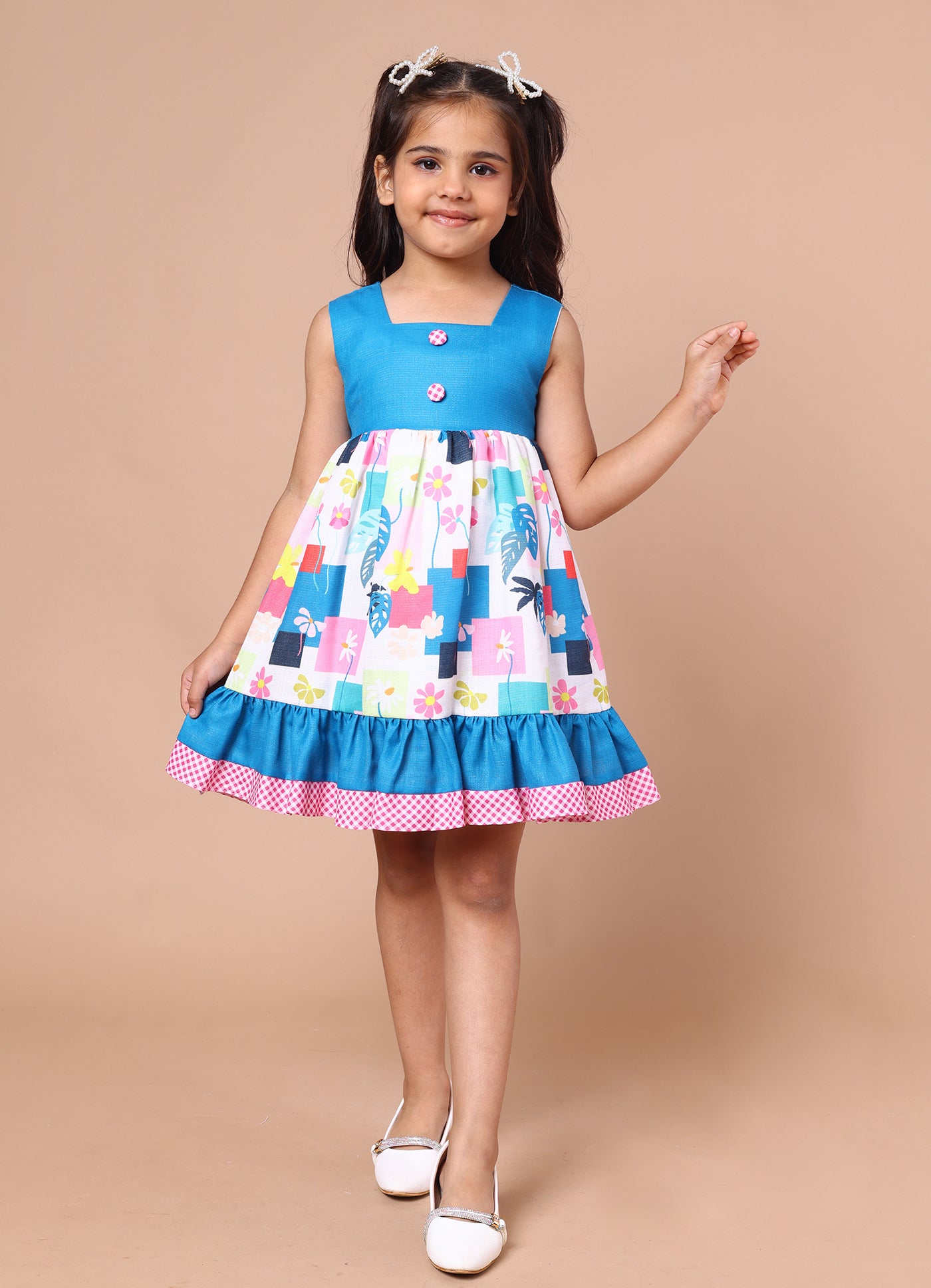 Patchwork Printed Dress