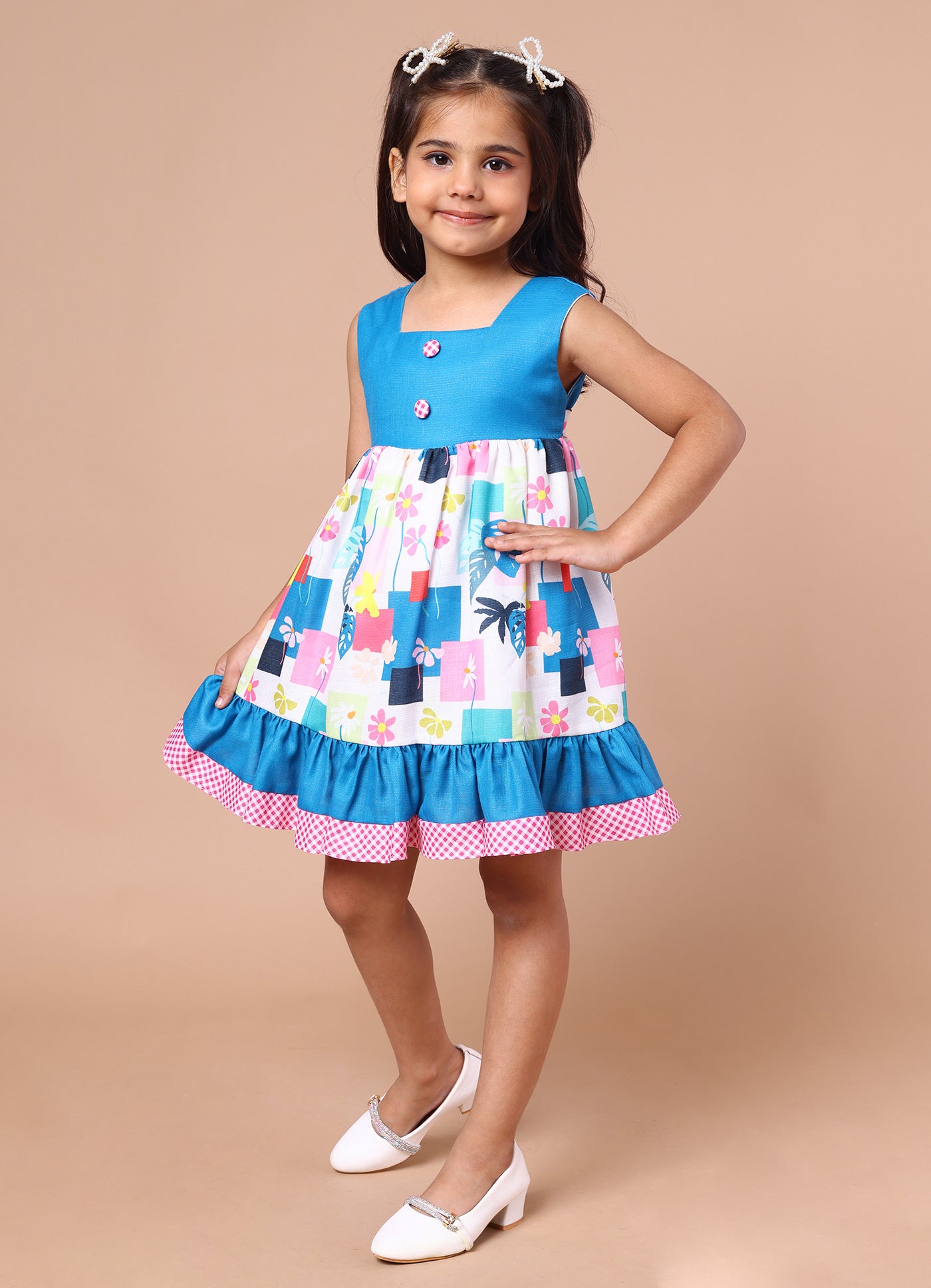 Patchwork Printed Dress