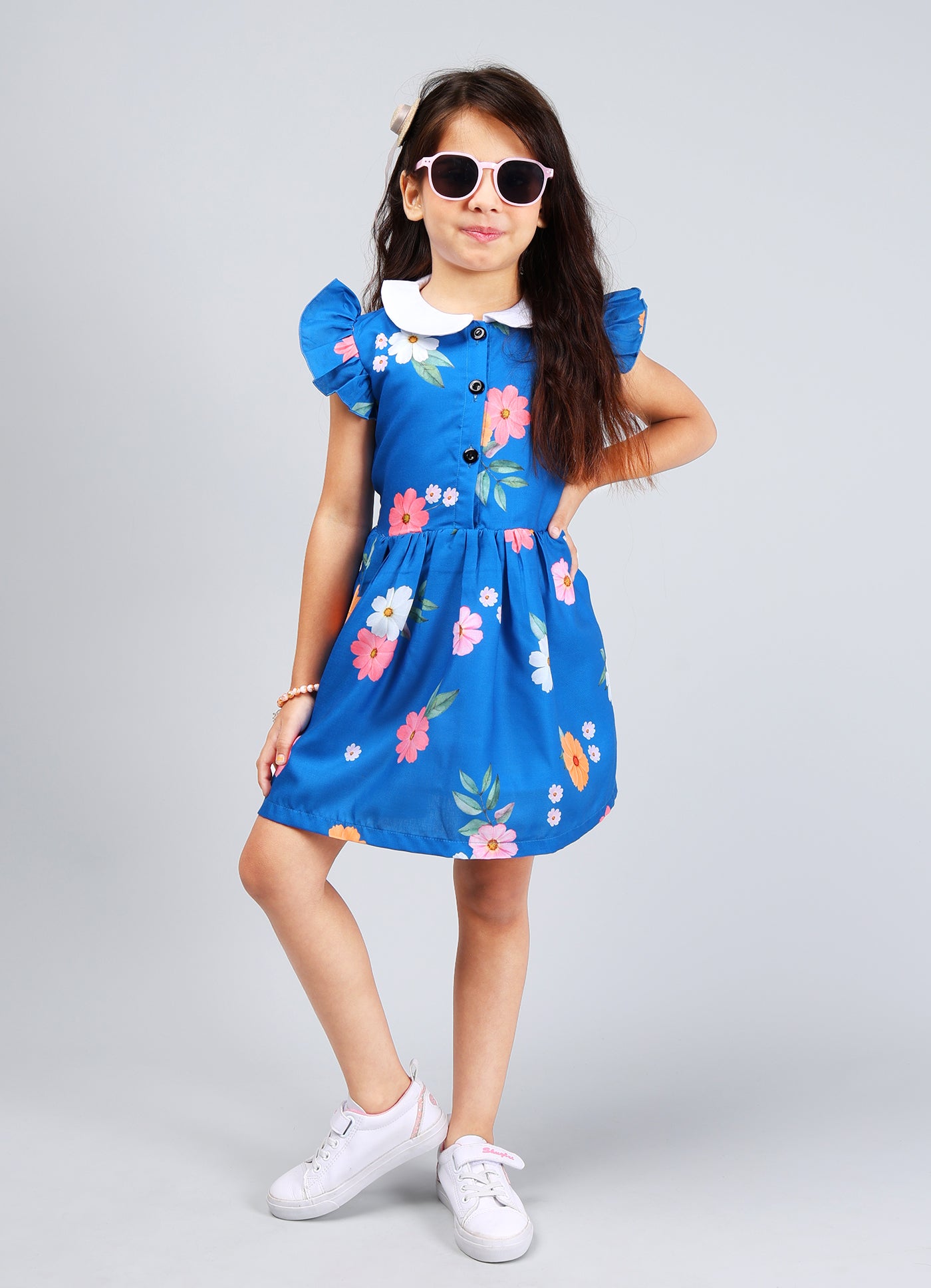 Linen Classic Print Dress
