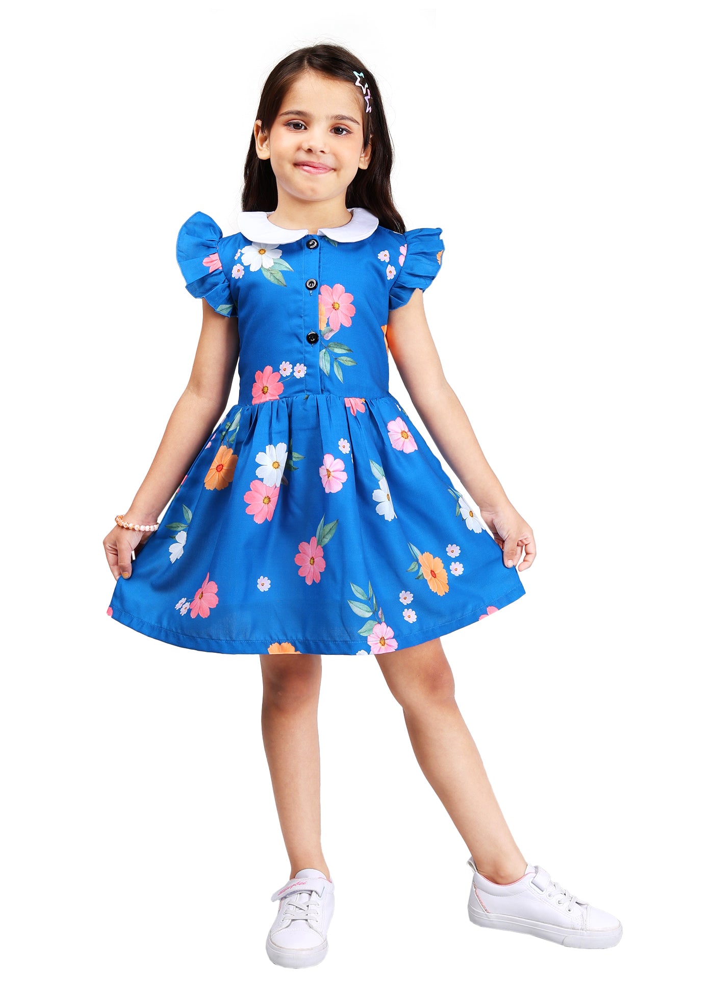 Linen Classic Print Dress