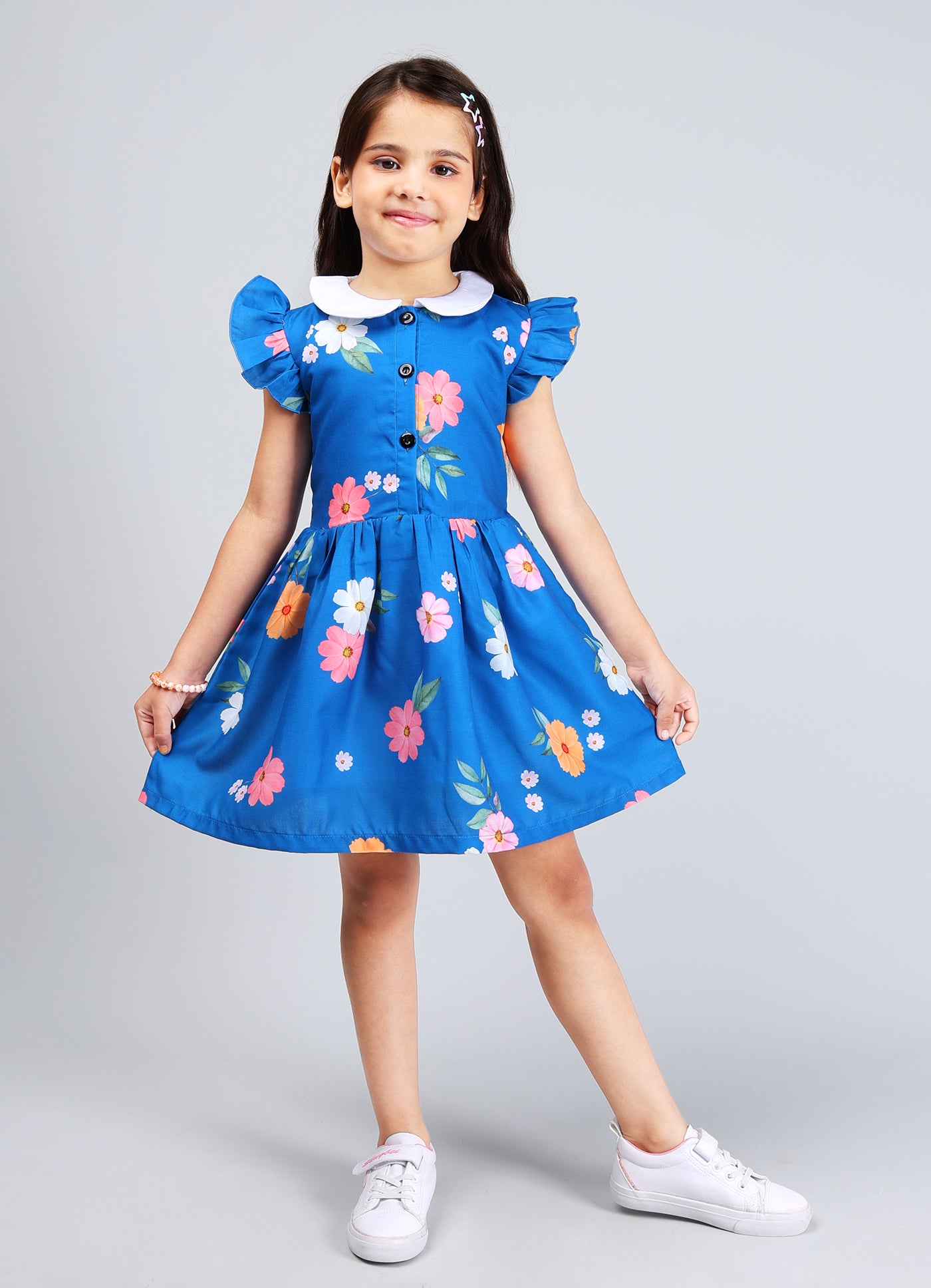 Linen Classic Print Dress