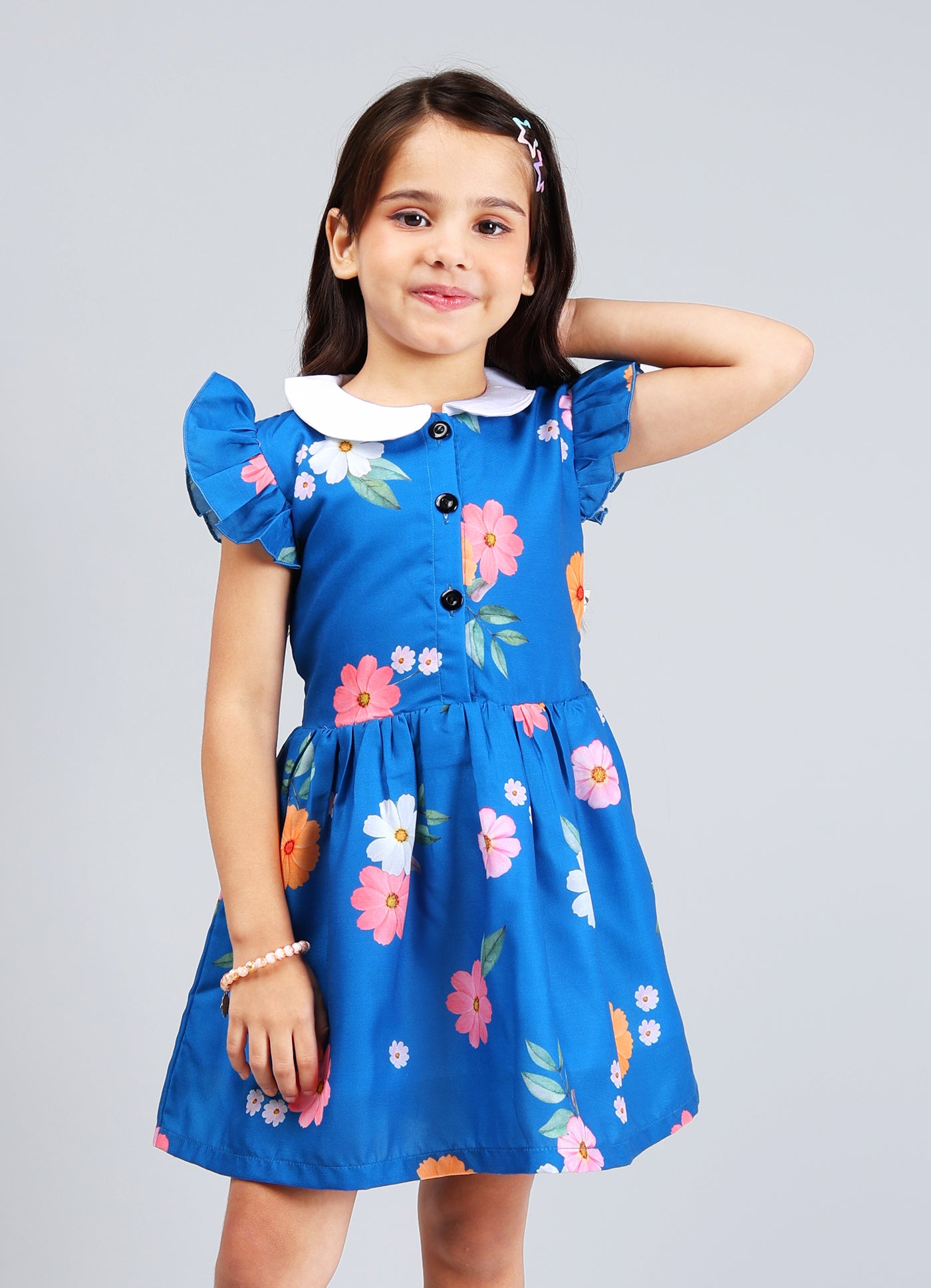 Linen Classic Print Dress