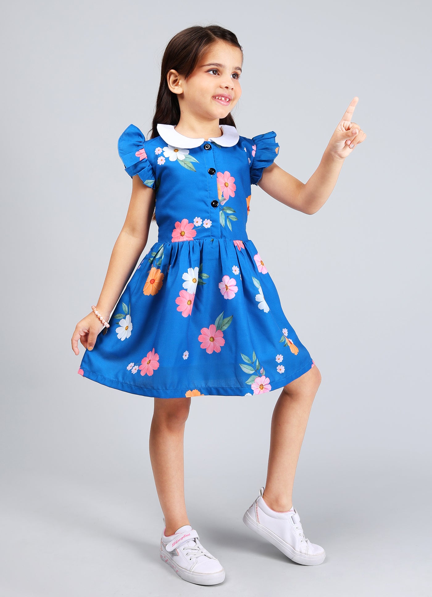 Linen Classic Print Dress