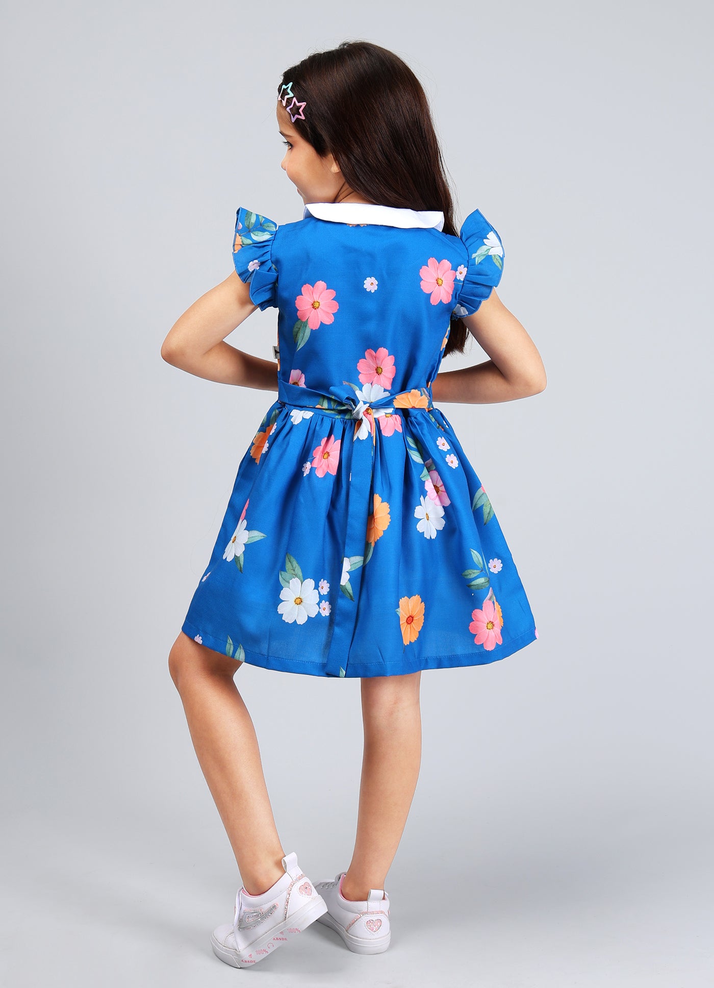 Linen Classic Print Dress