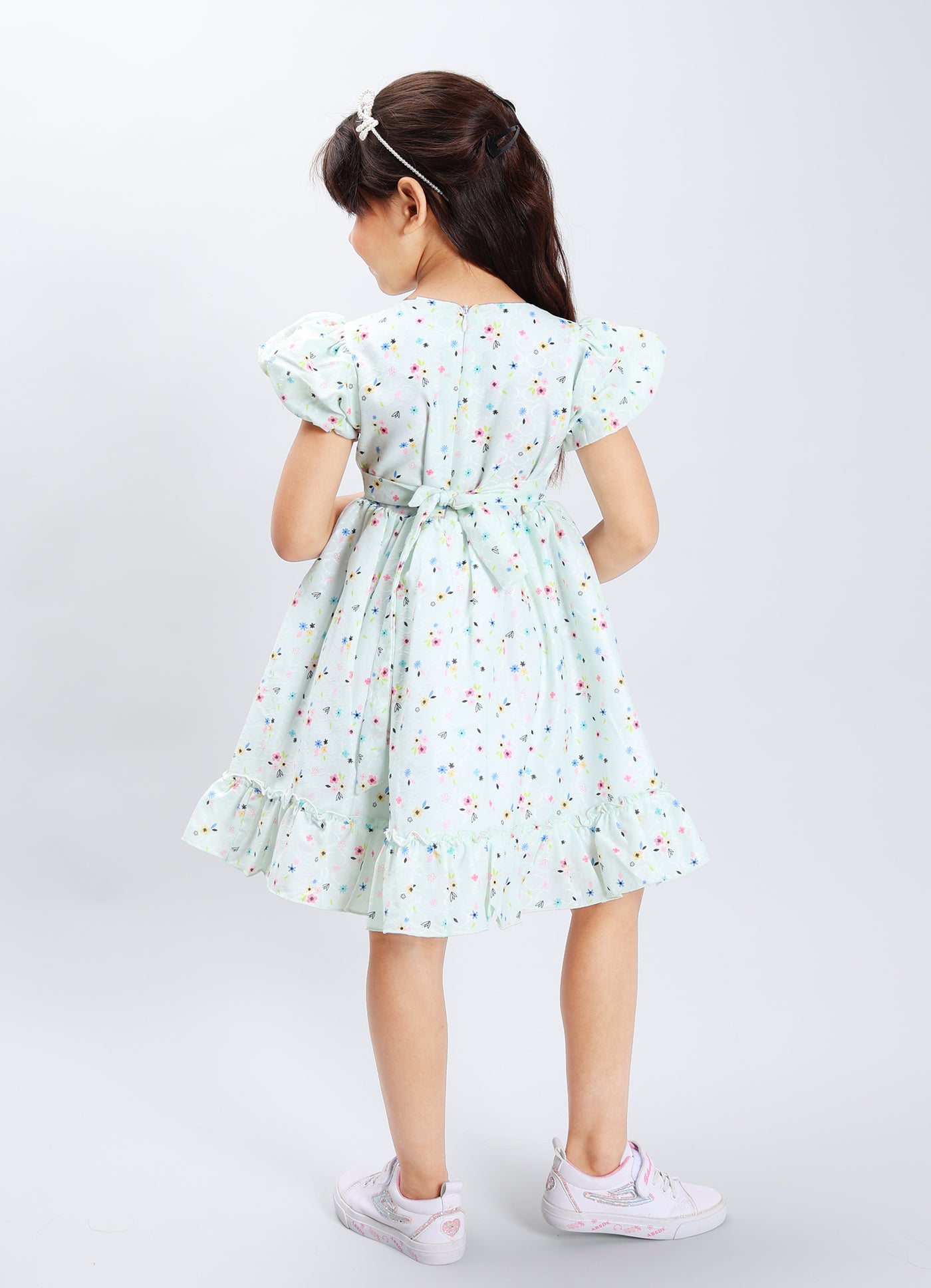 Floral Charm Dress with Accessory
