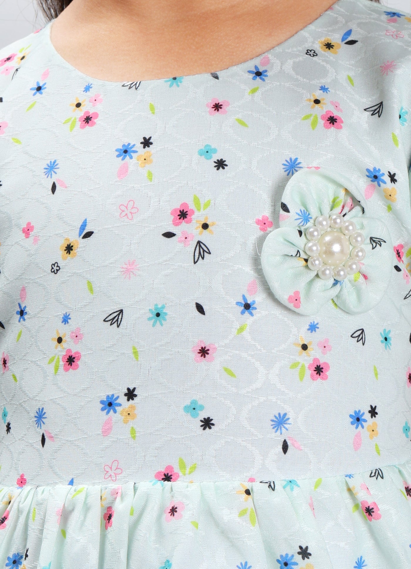 Floral Charm Dress with Accessory