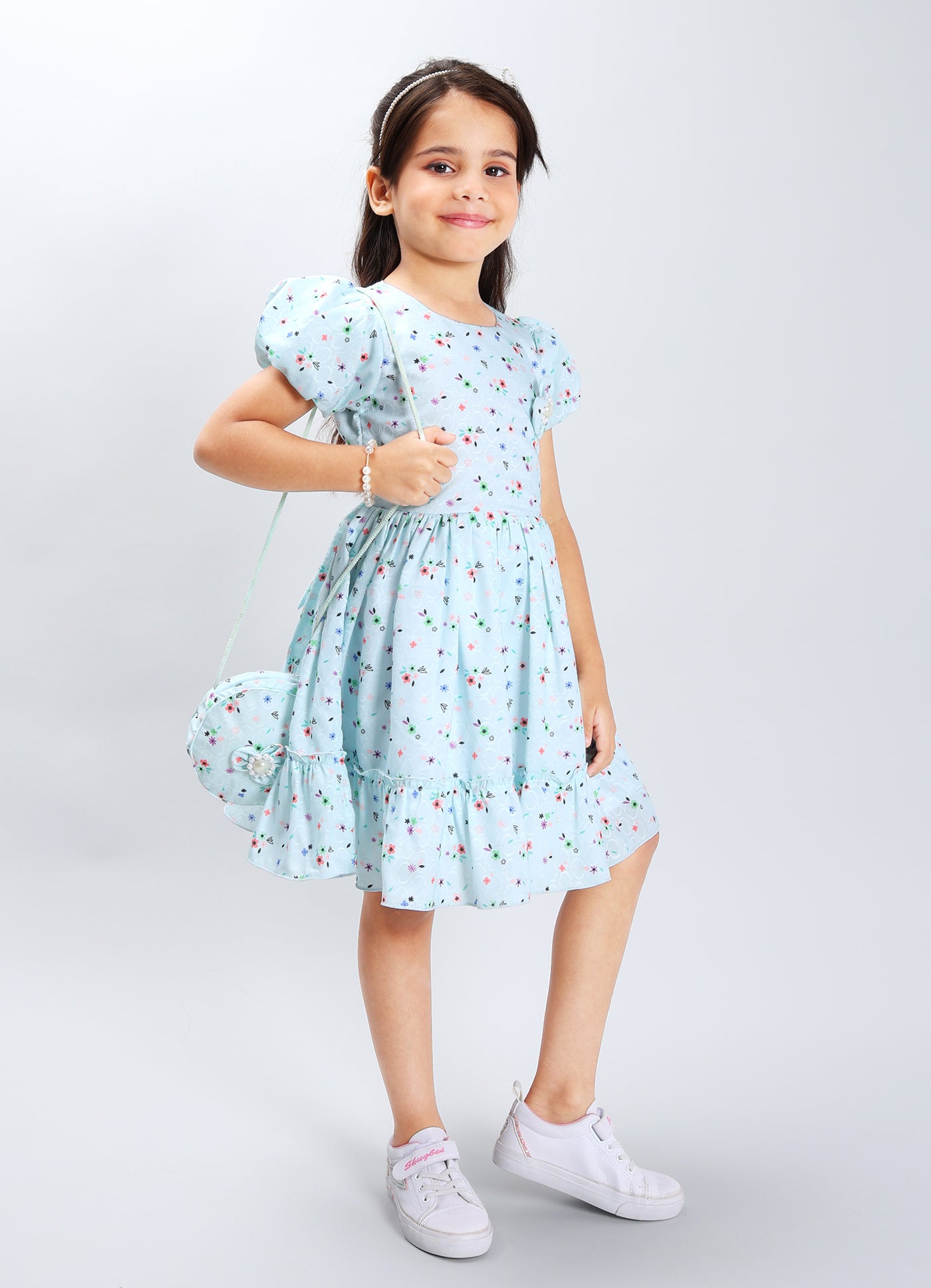 Floral Charm Dress with Accessory