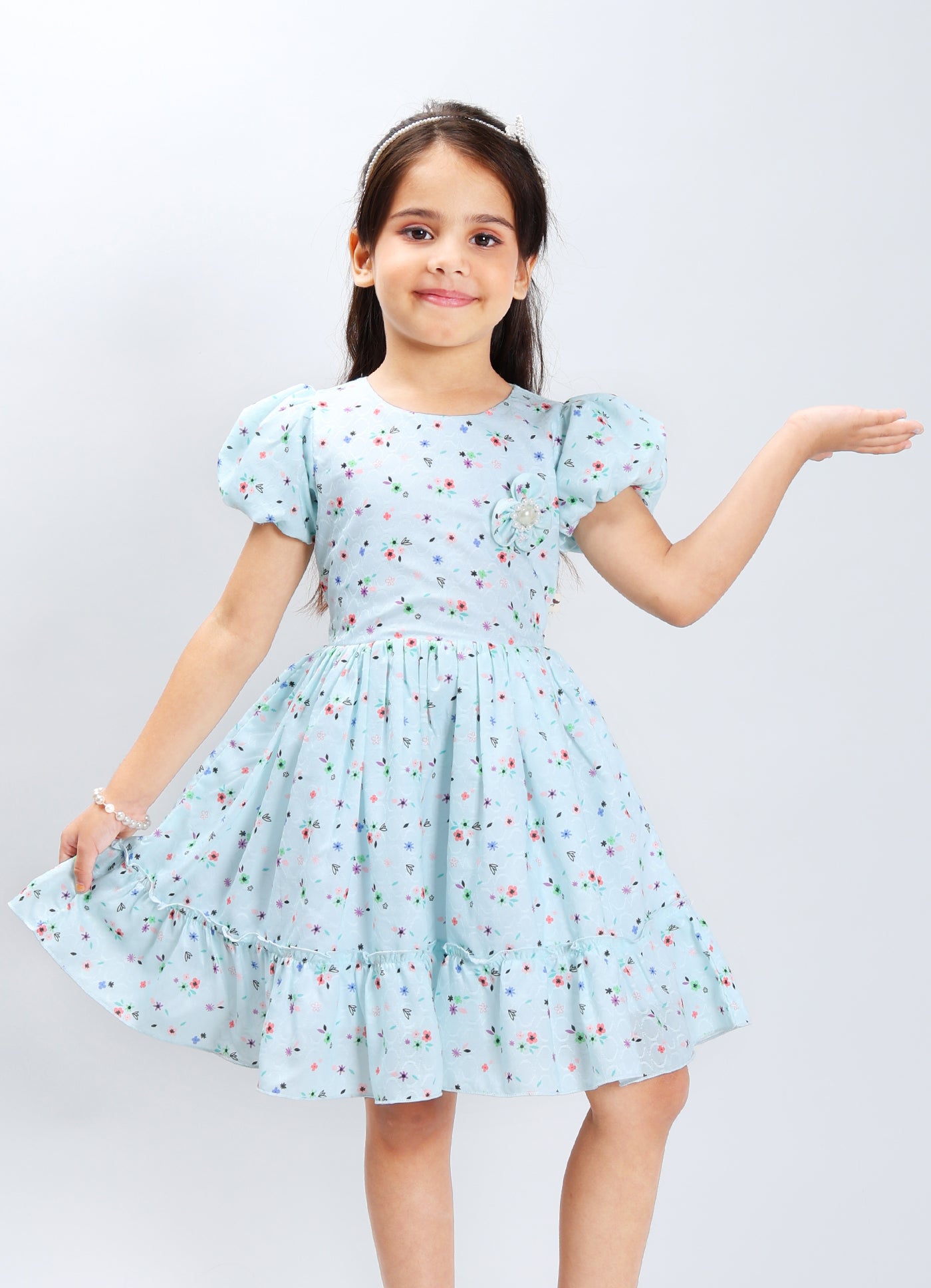 Floral Charm Dress with Accessory