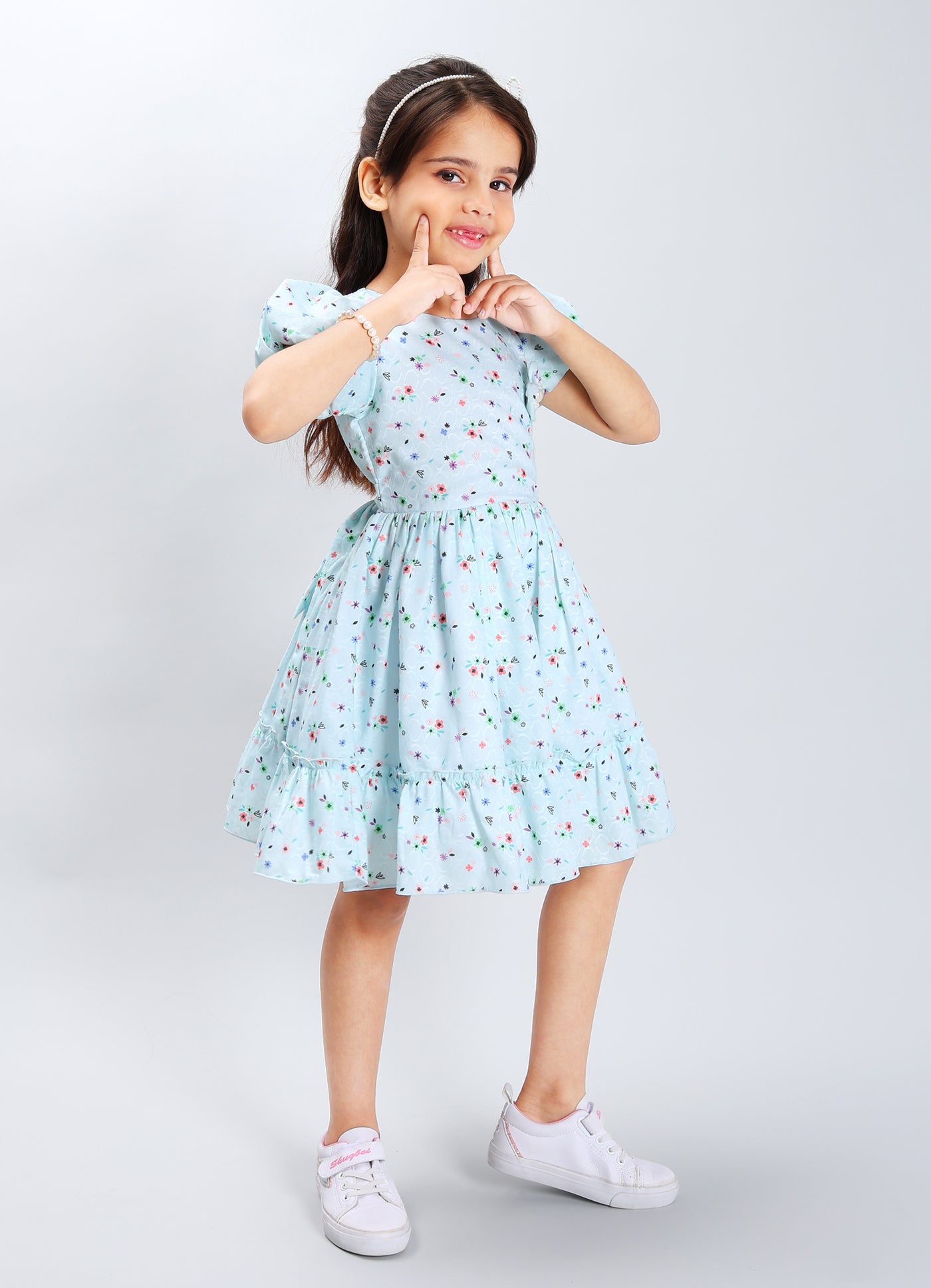 Floral Charm Dress with Accessory