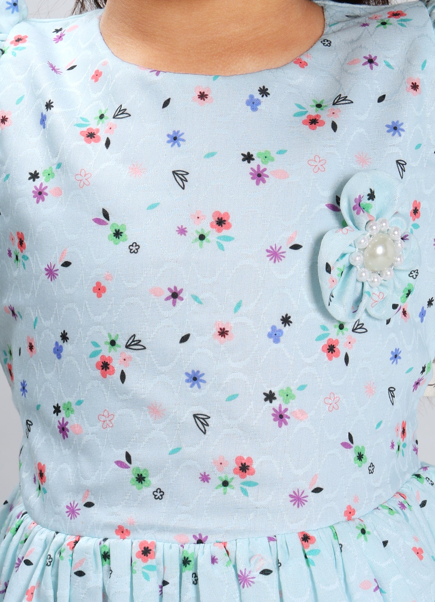Floral Charm Dress with Accessory