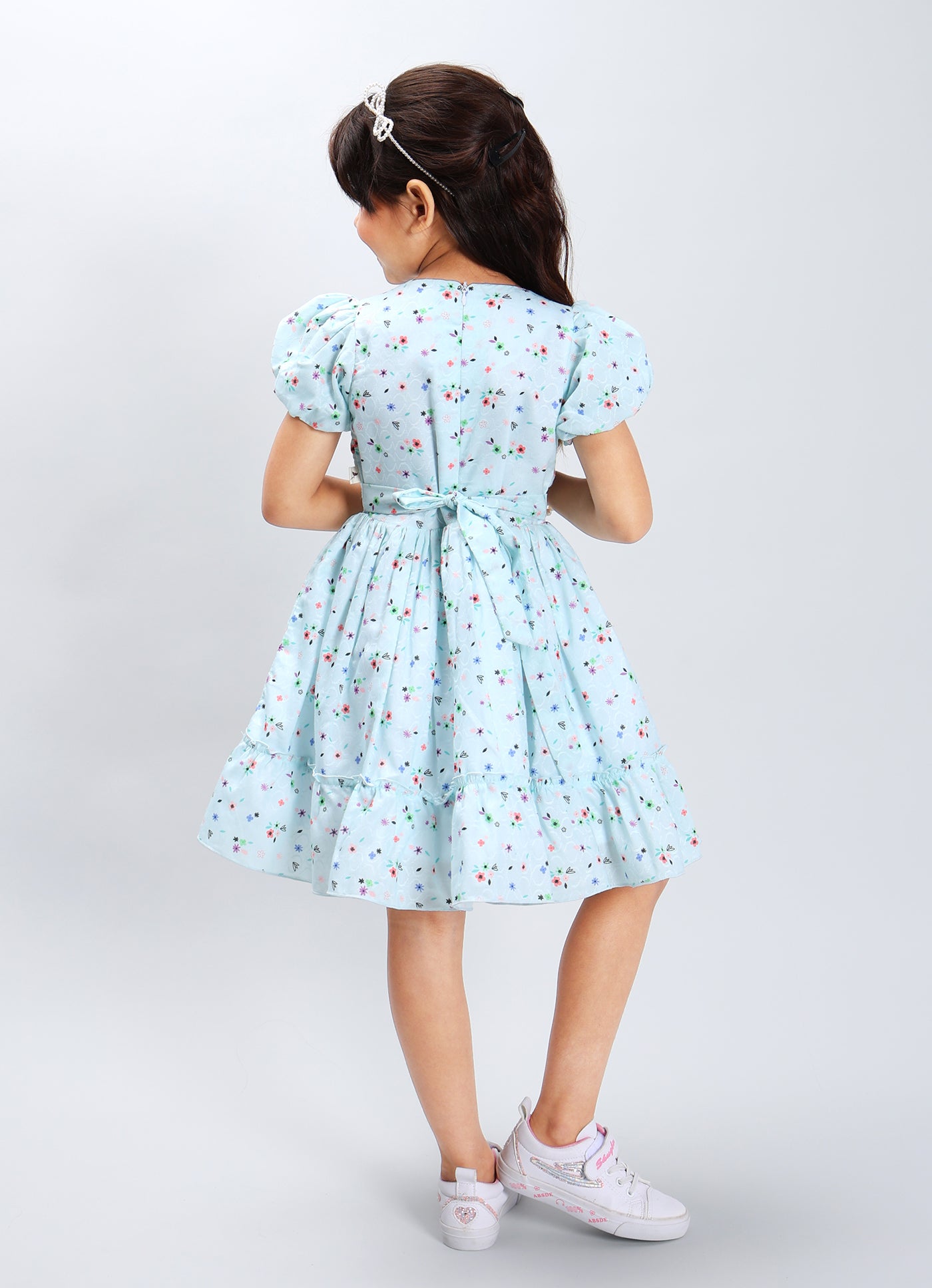 Floral Charm Dress with Accessory