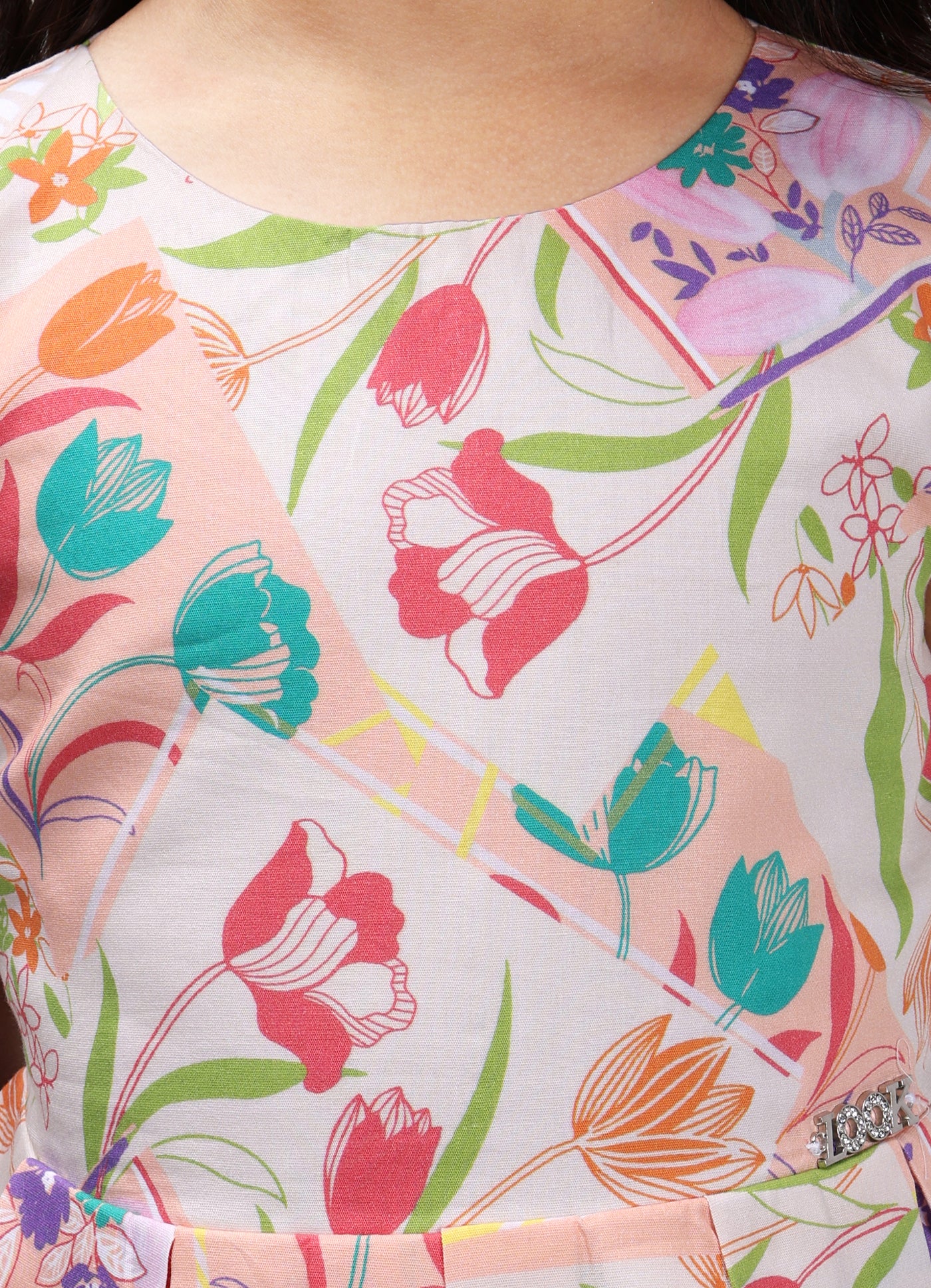 Playful Solid Color Frock