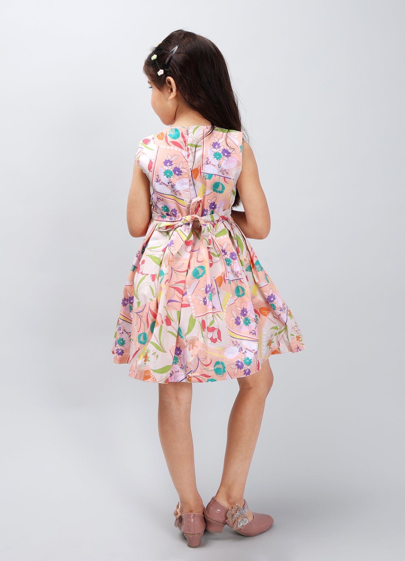Playful Solid Color Frock