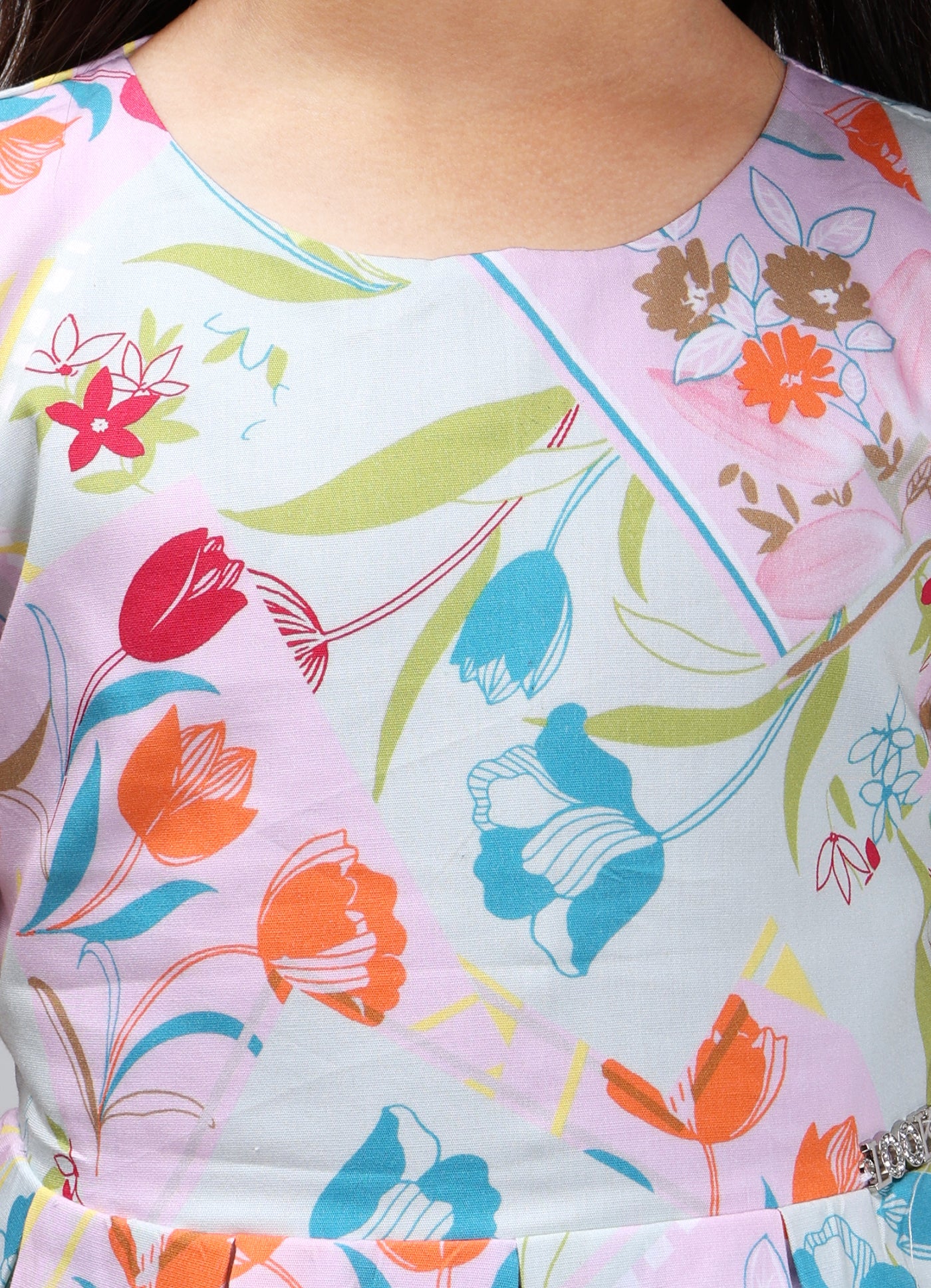Playful Solid Color Frock