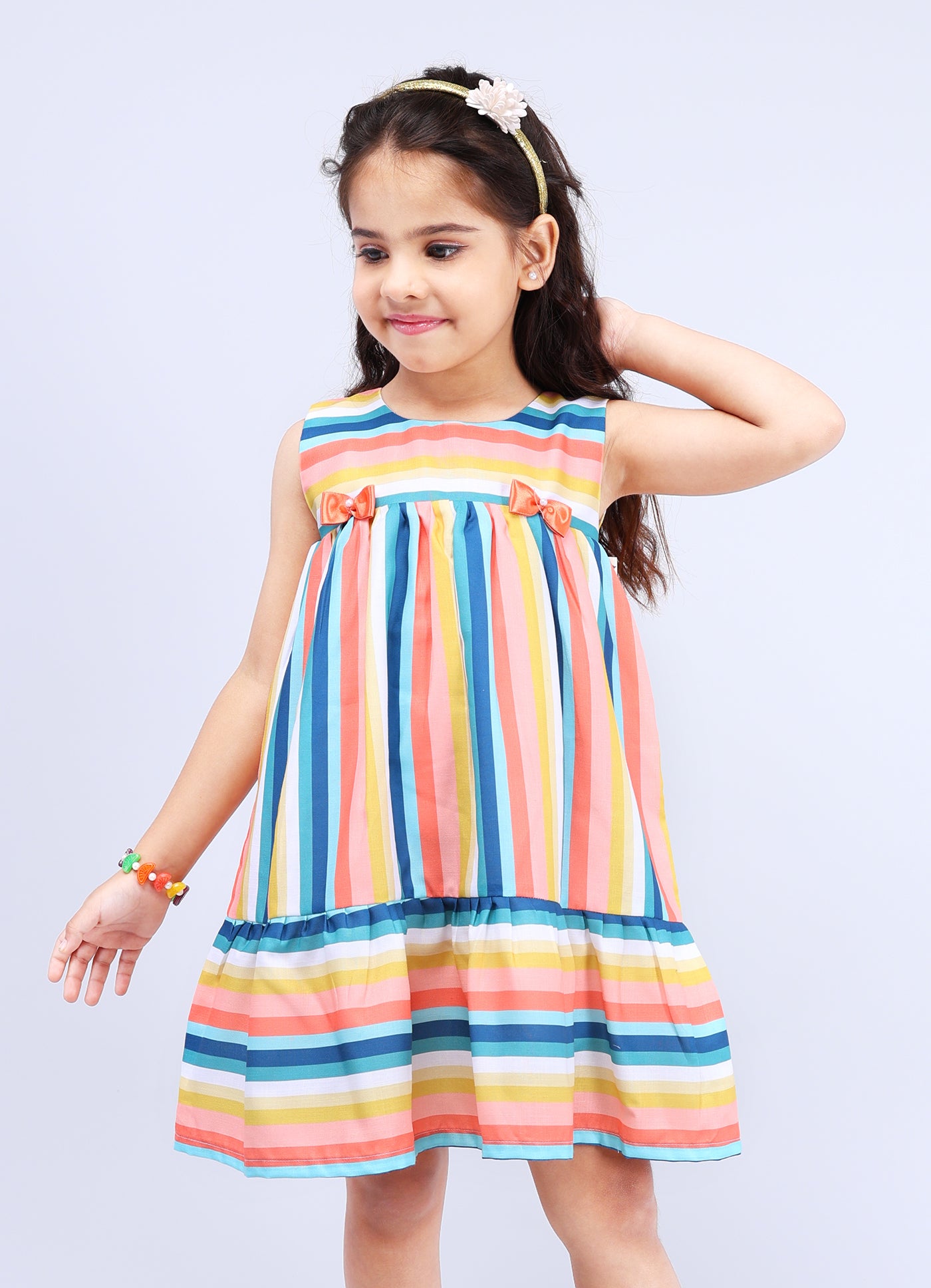 Vibrant Round Neck Frock