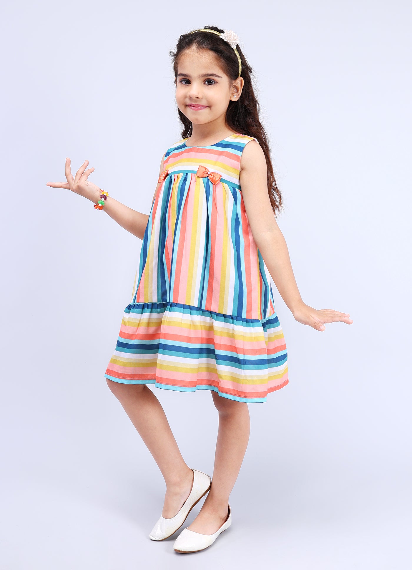 Vibrant Round Neck Frock