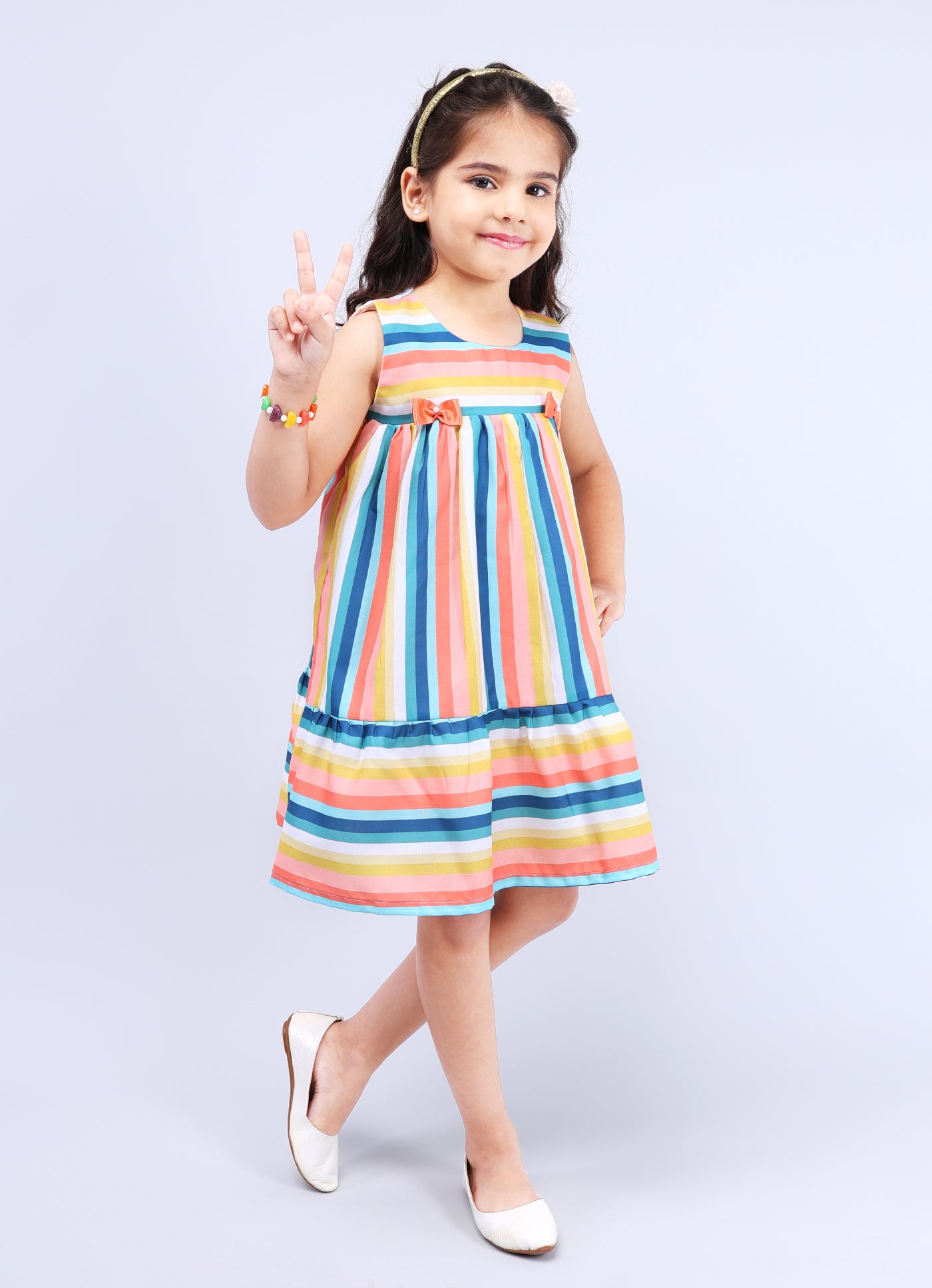 Vibrant Round Neck Frock