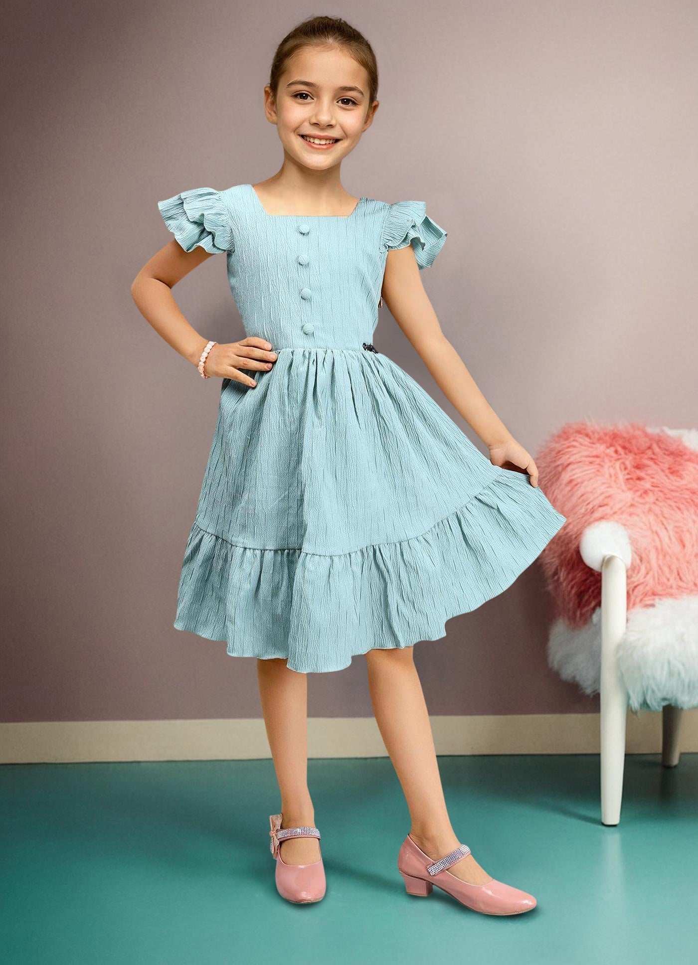 Classic Solid Color Frock