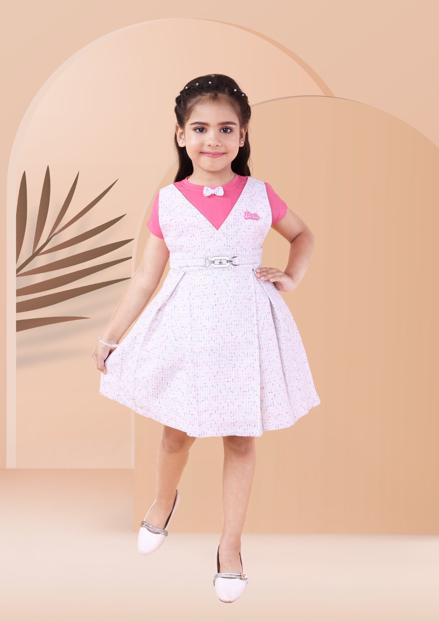 Tweed Dungaree Style Dress