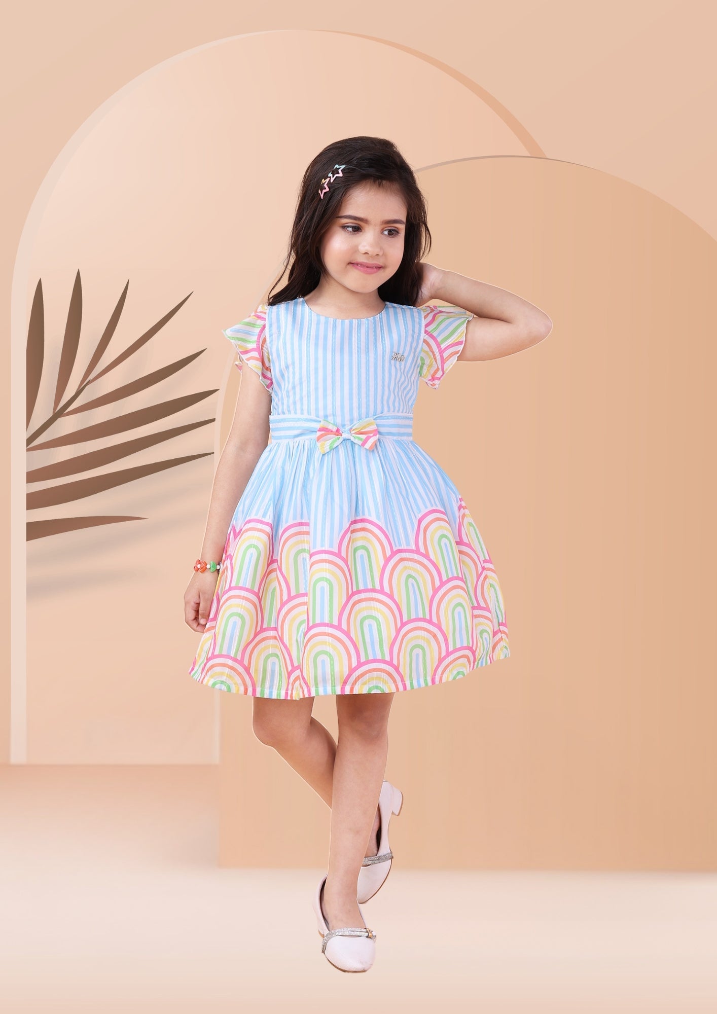 Bright Printed Colourful Dress