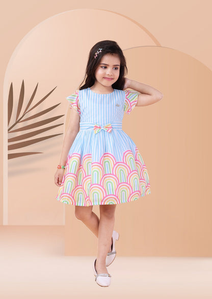 Bright Printed Colourful Dress