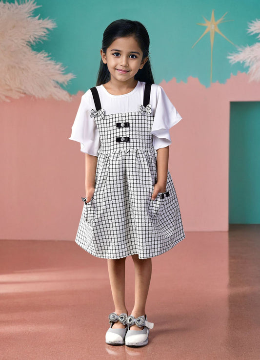 Playful Dungaree Frock
