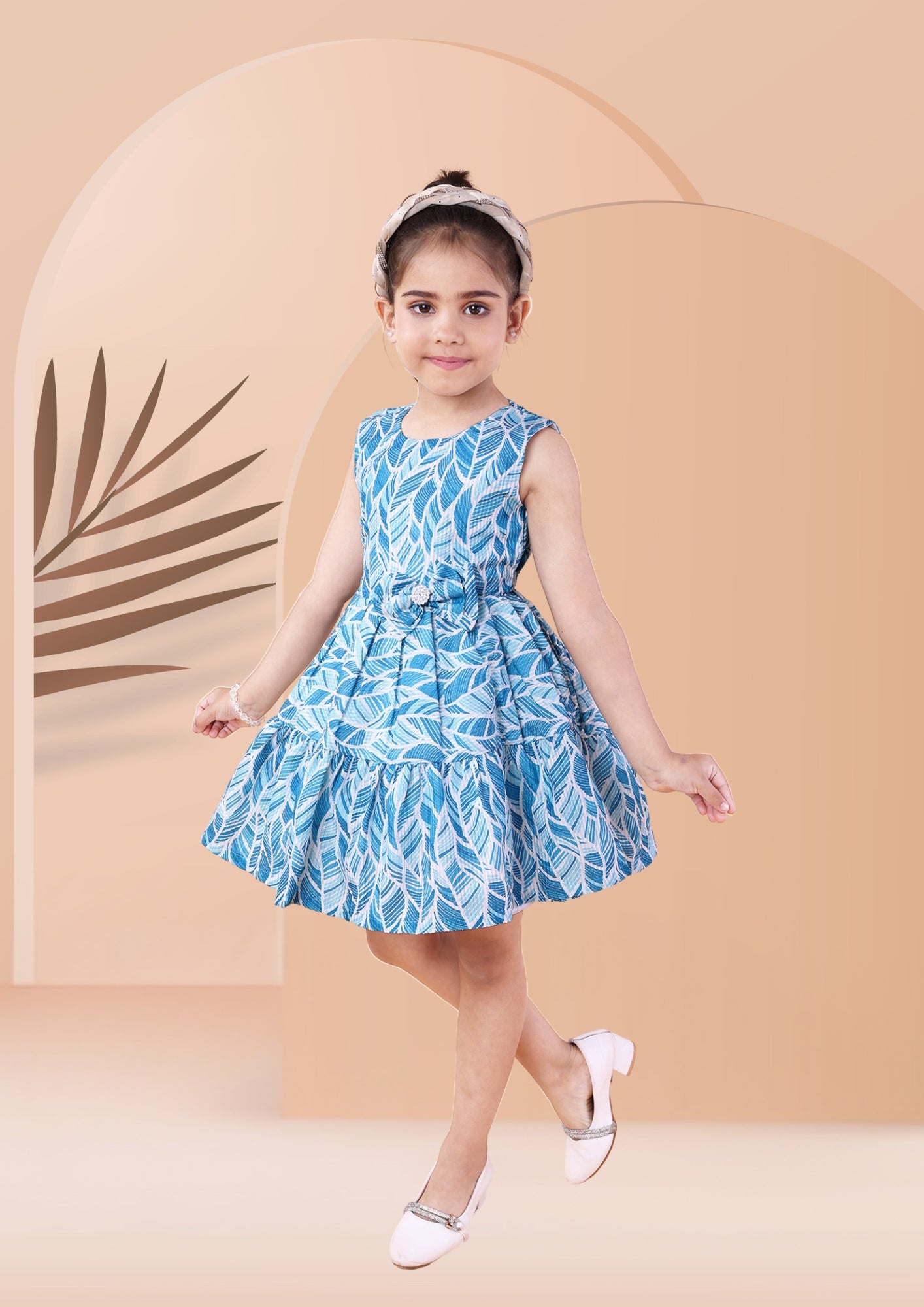 Abstract Print Party Dress