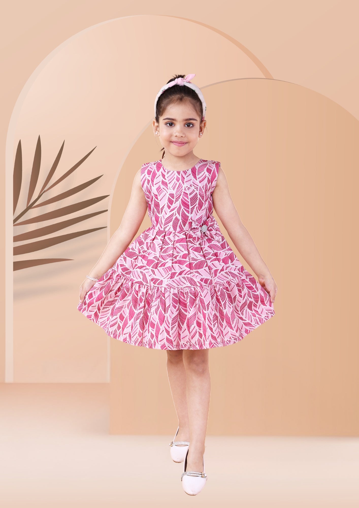 Abstract Print Party Dress