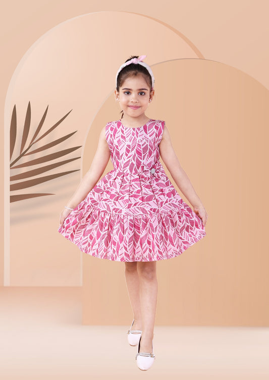 Abstract Print Party Dress