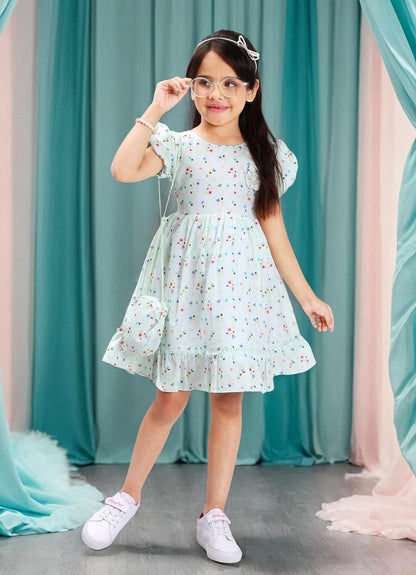Floral Charm Dress with Accessory