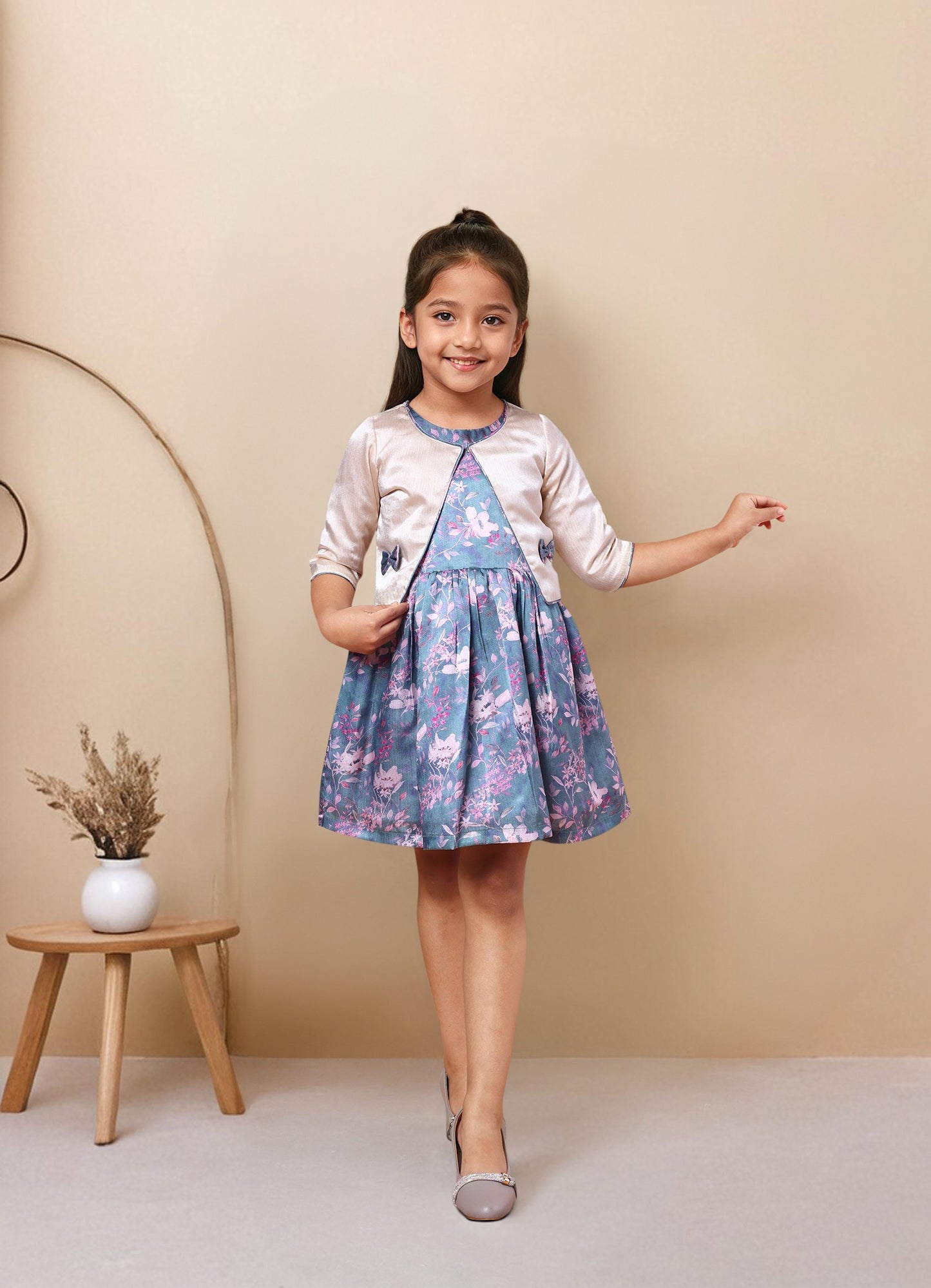 Satin Party Jacket Dress